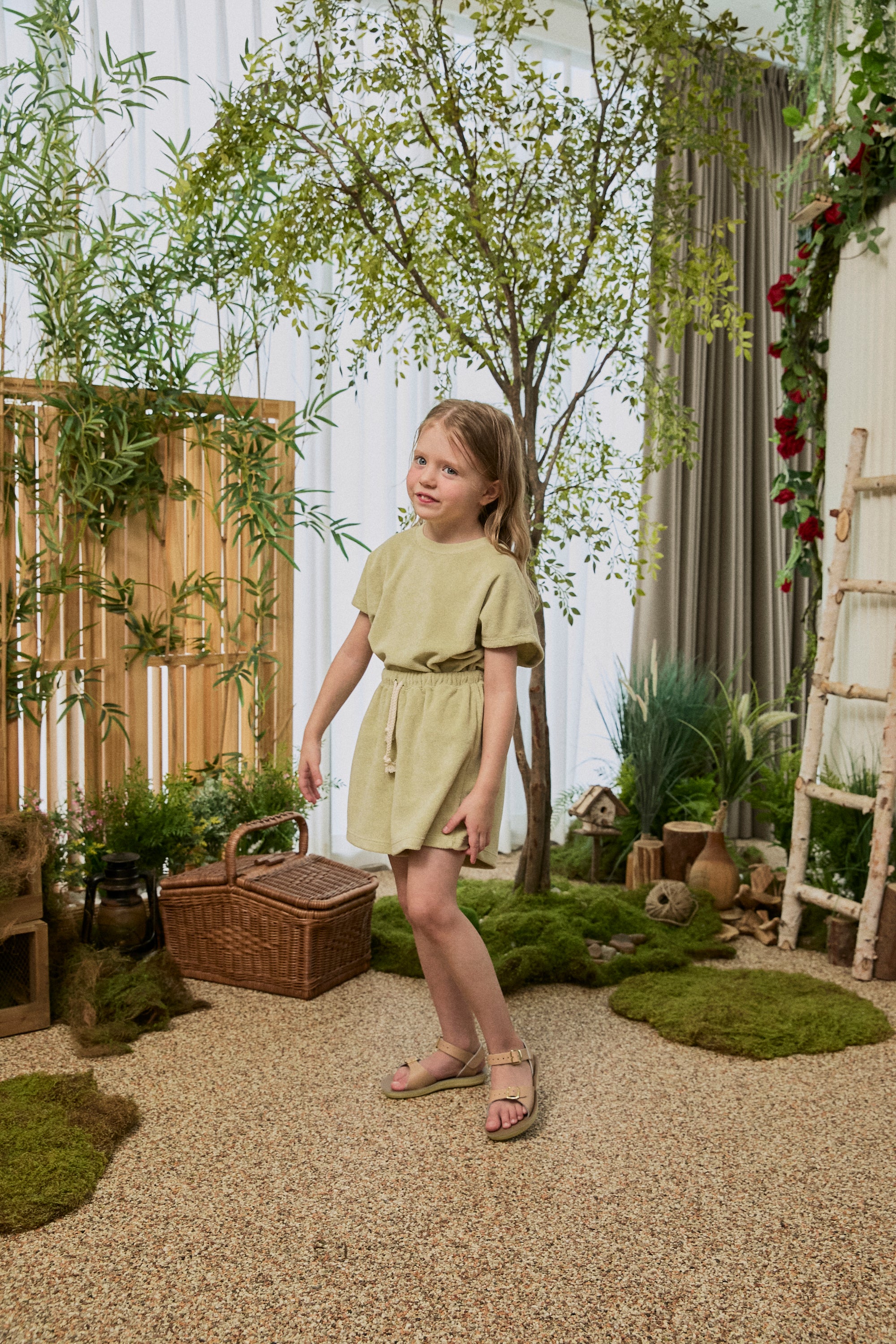 Terry Easy Shorts - Pastel Green