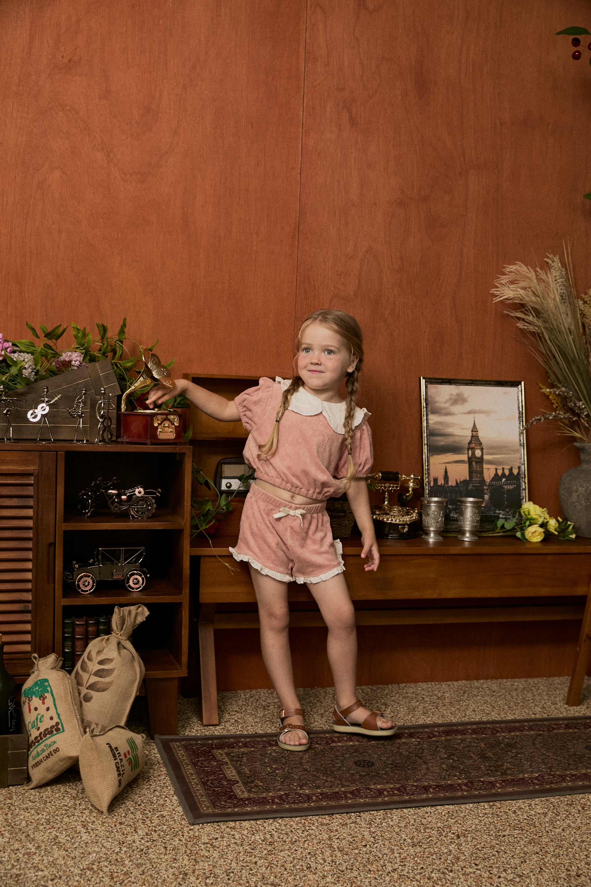 Pink Lace Terry Shorts