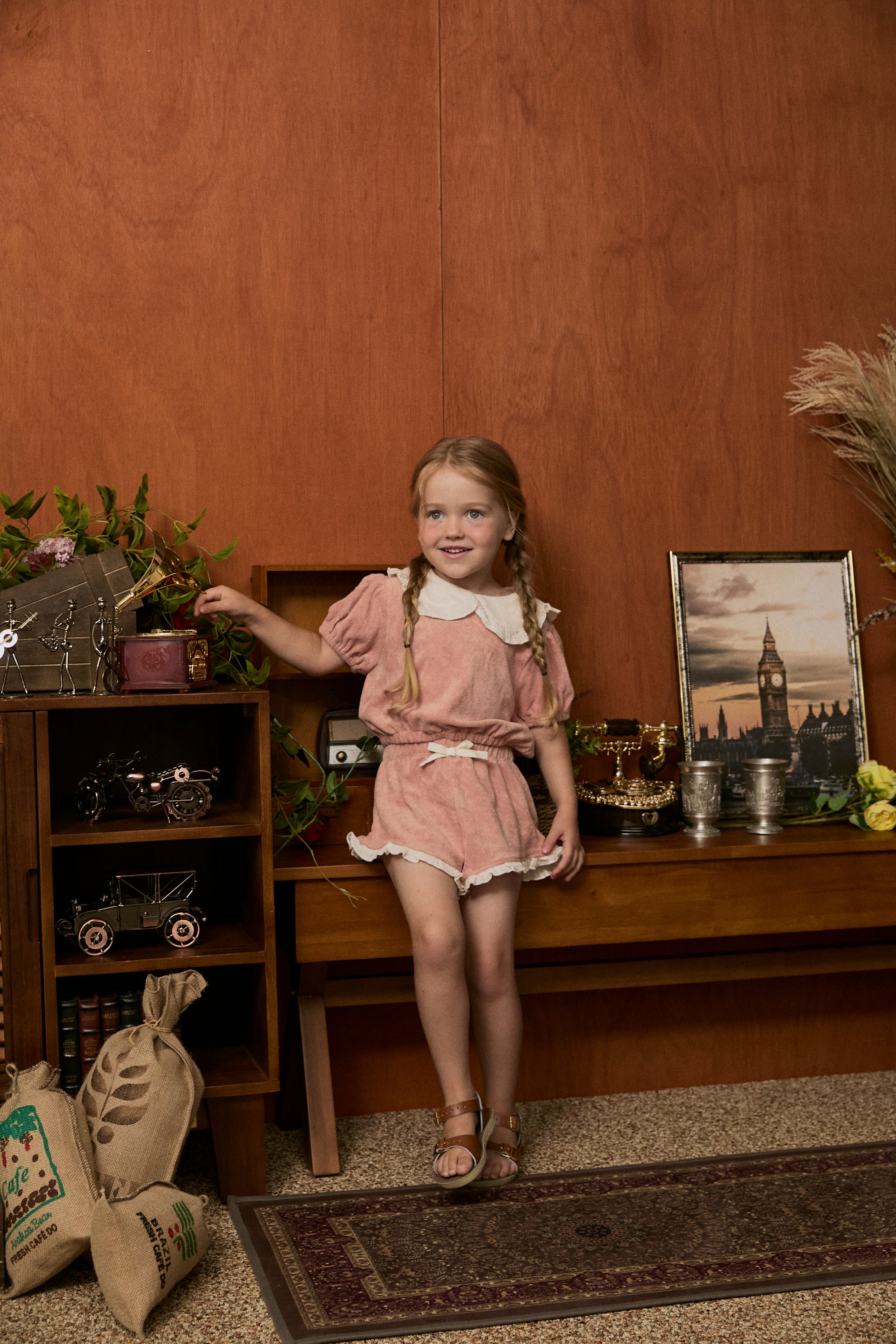 Pink Lace Terry Shorts