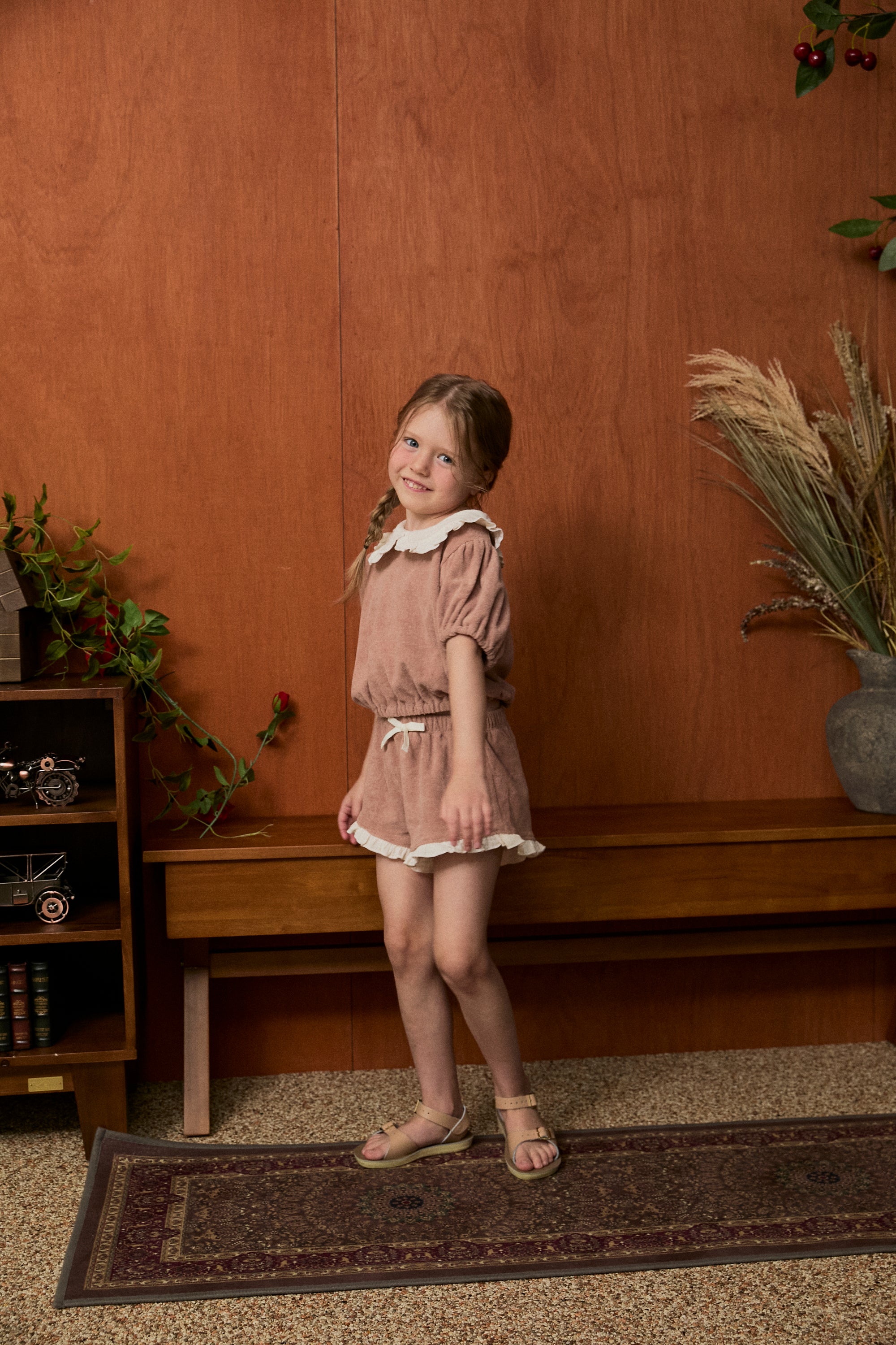 Rosy Lace Terry Top