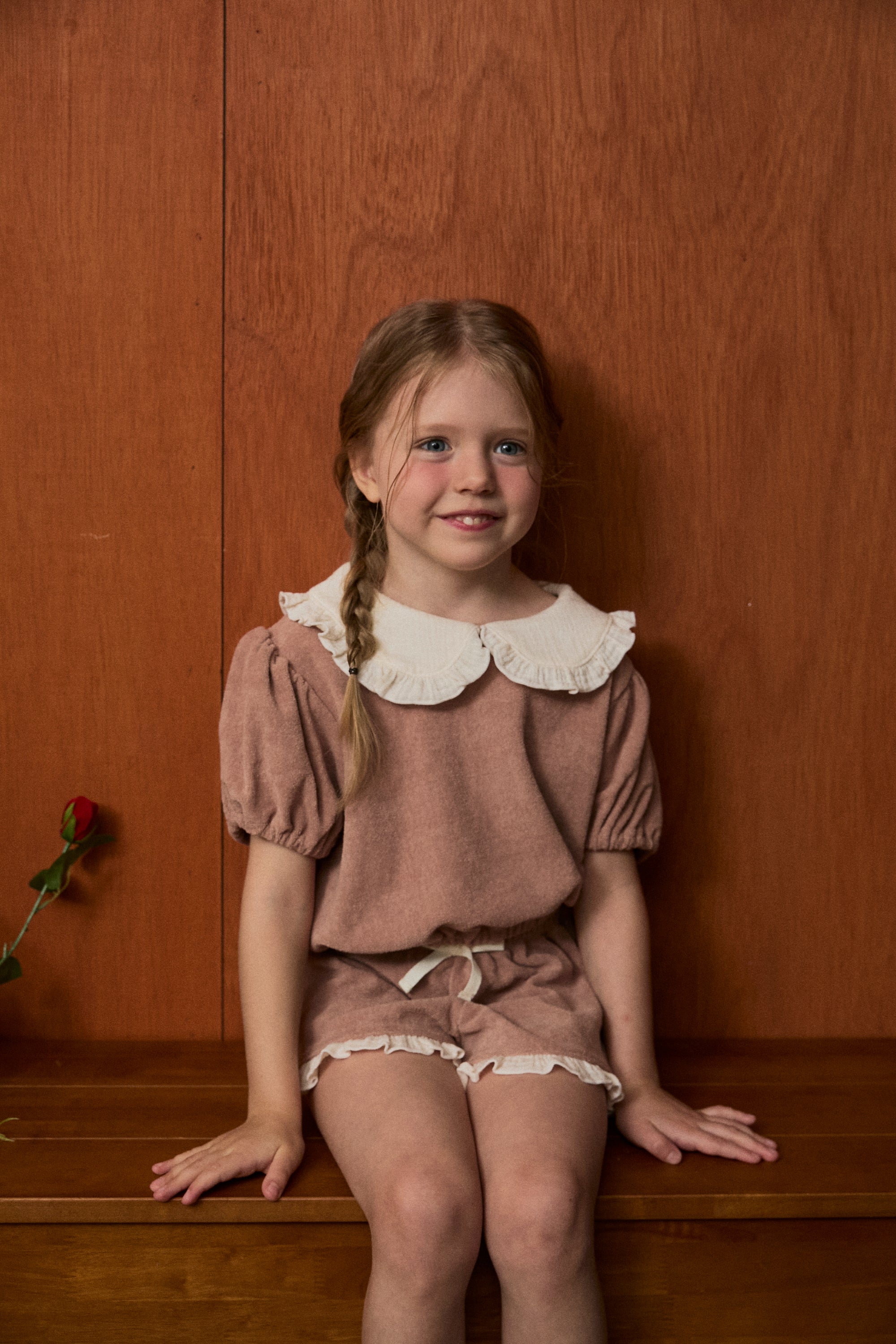 Rosy Lace Terry Top