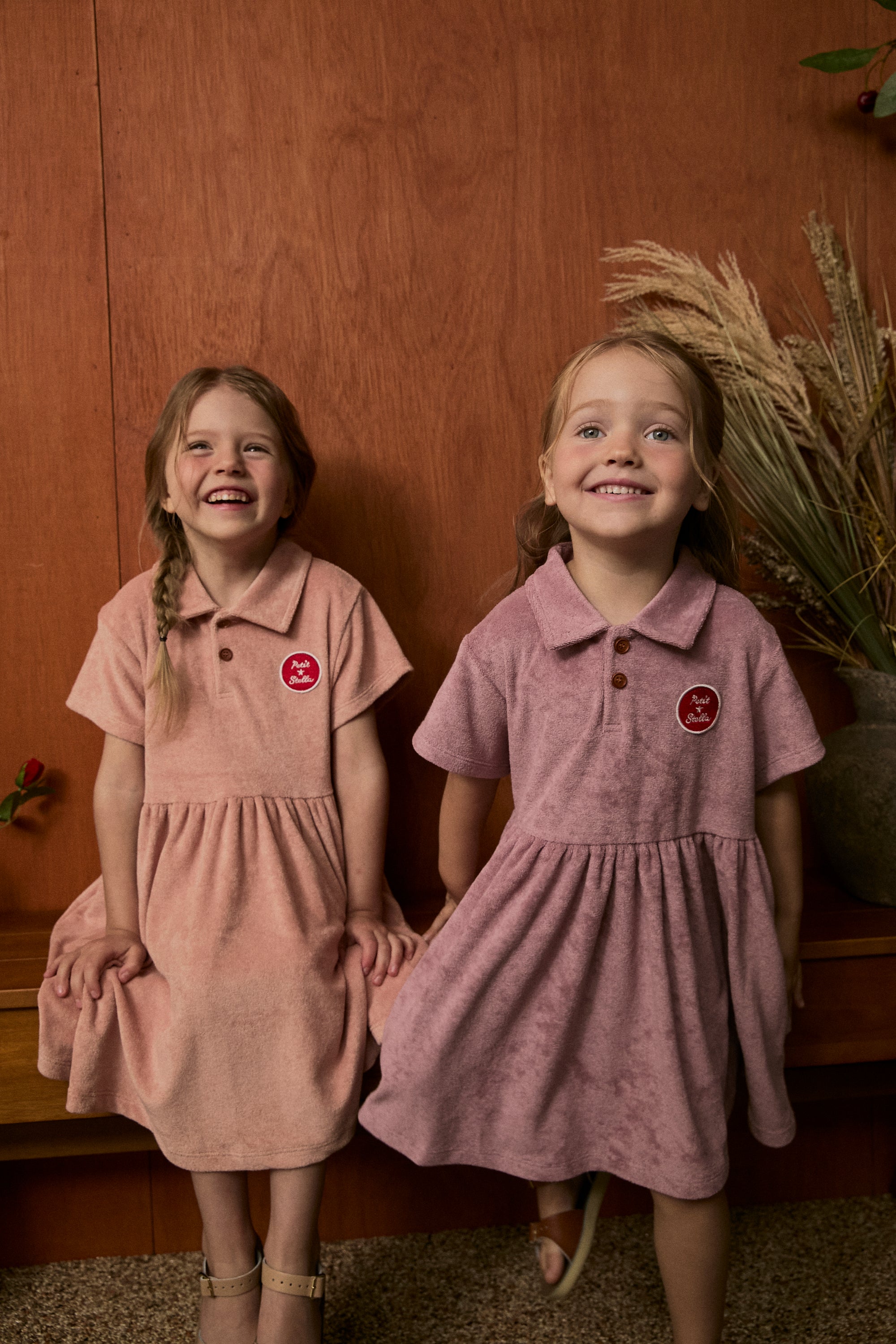 Terry Polo Flare Dress - Rosy