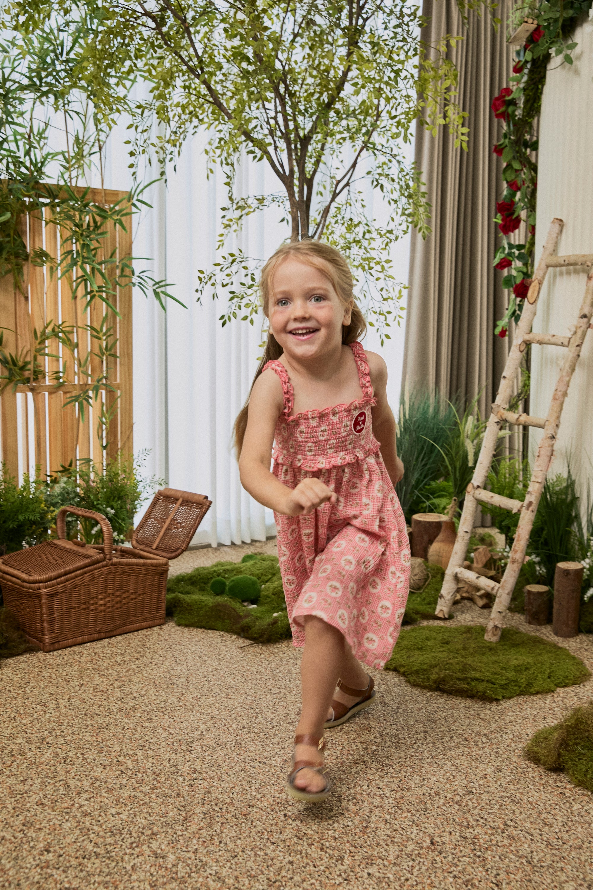 Vintage Rose Smock Dress