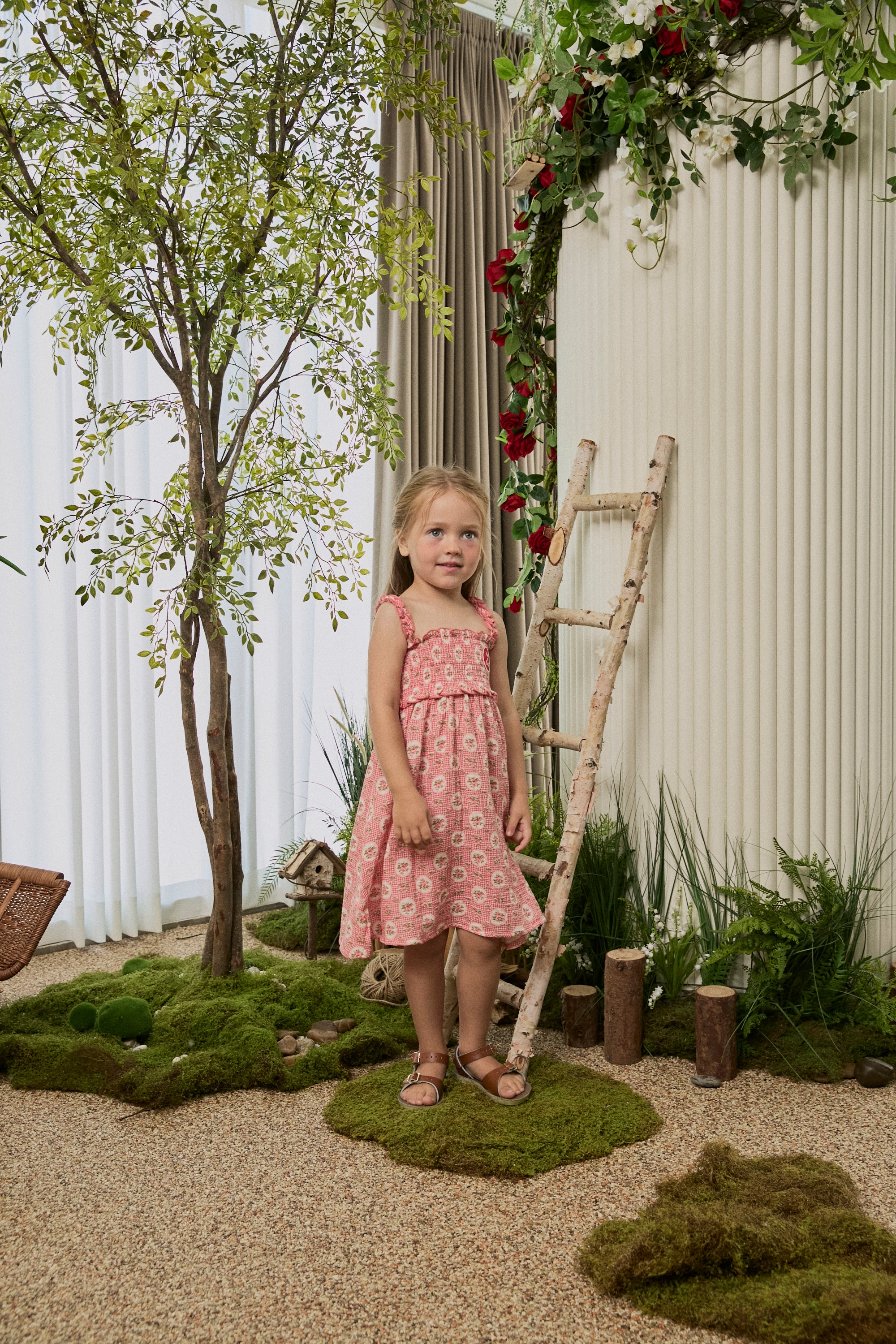 Vintage Rose Smock Dress