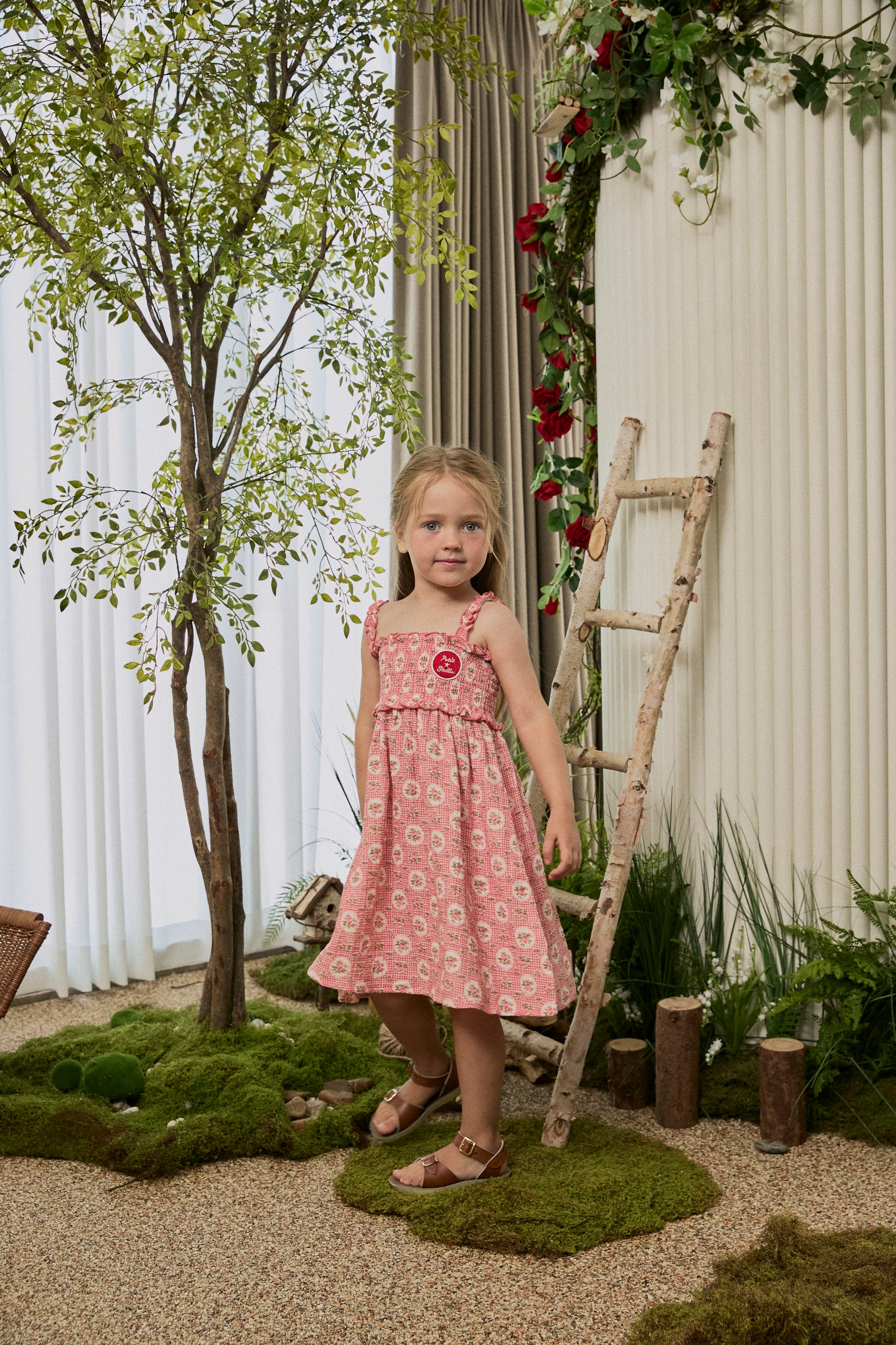 Vintage Rose Smock Dress