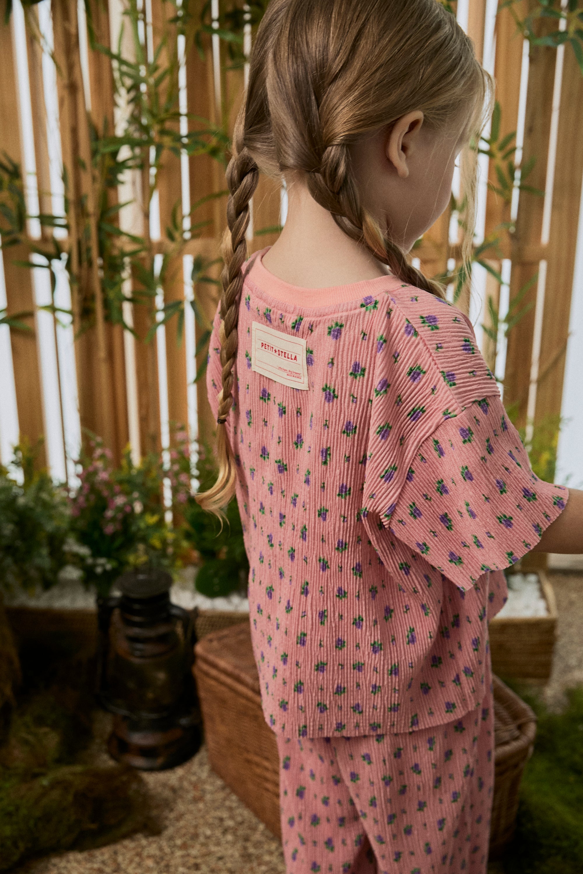 Floral Pleats Top - Pink