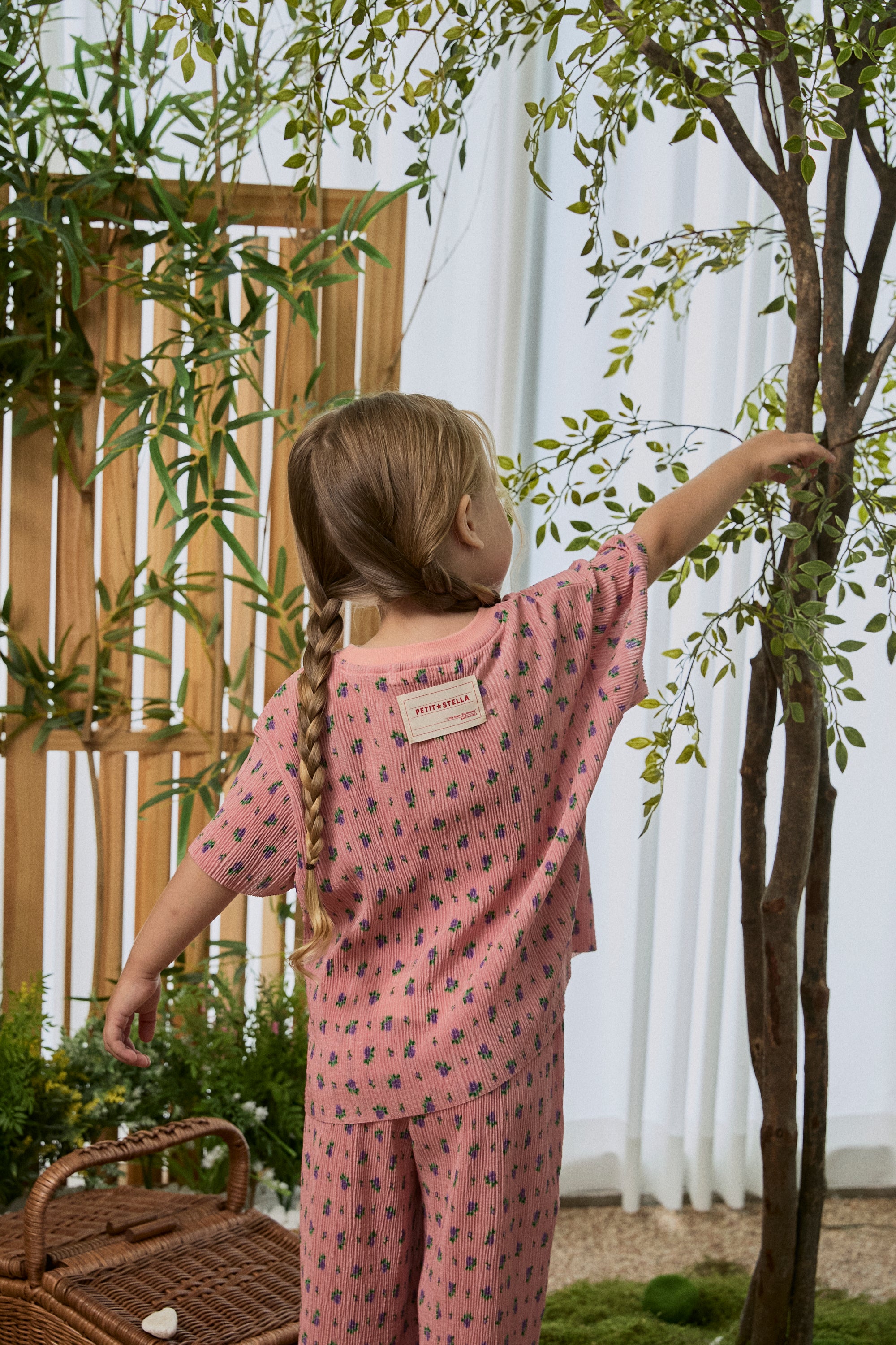 Floral Pleats Top - Pink