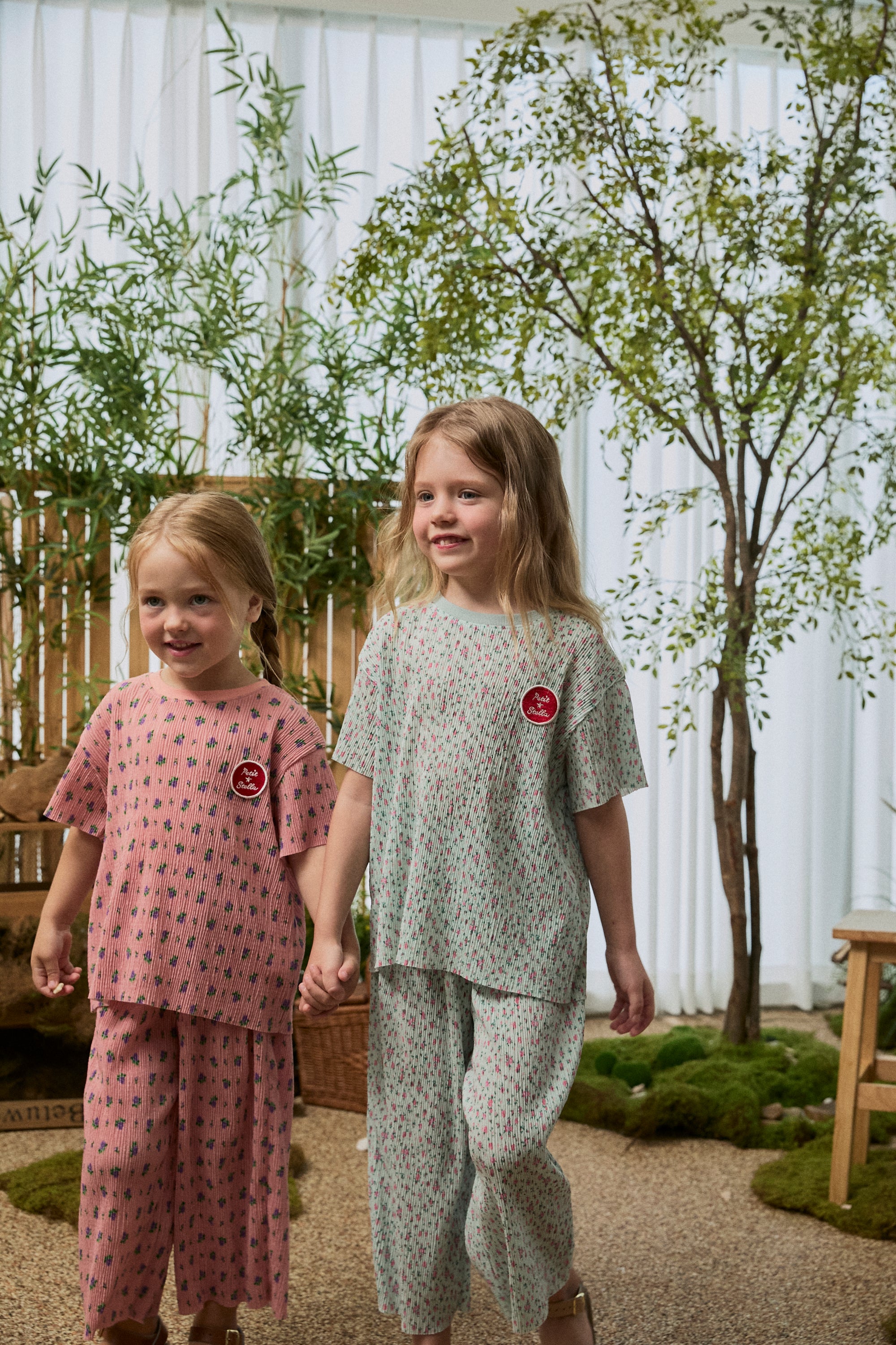 Floral Pleats Top - Blue