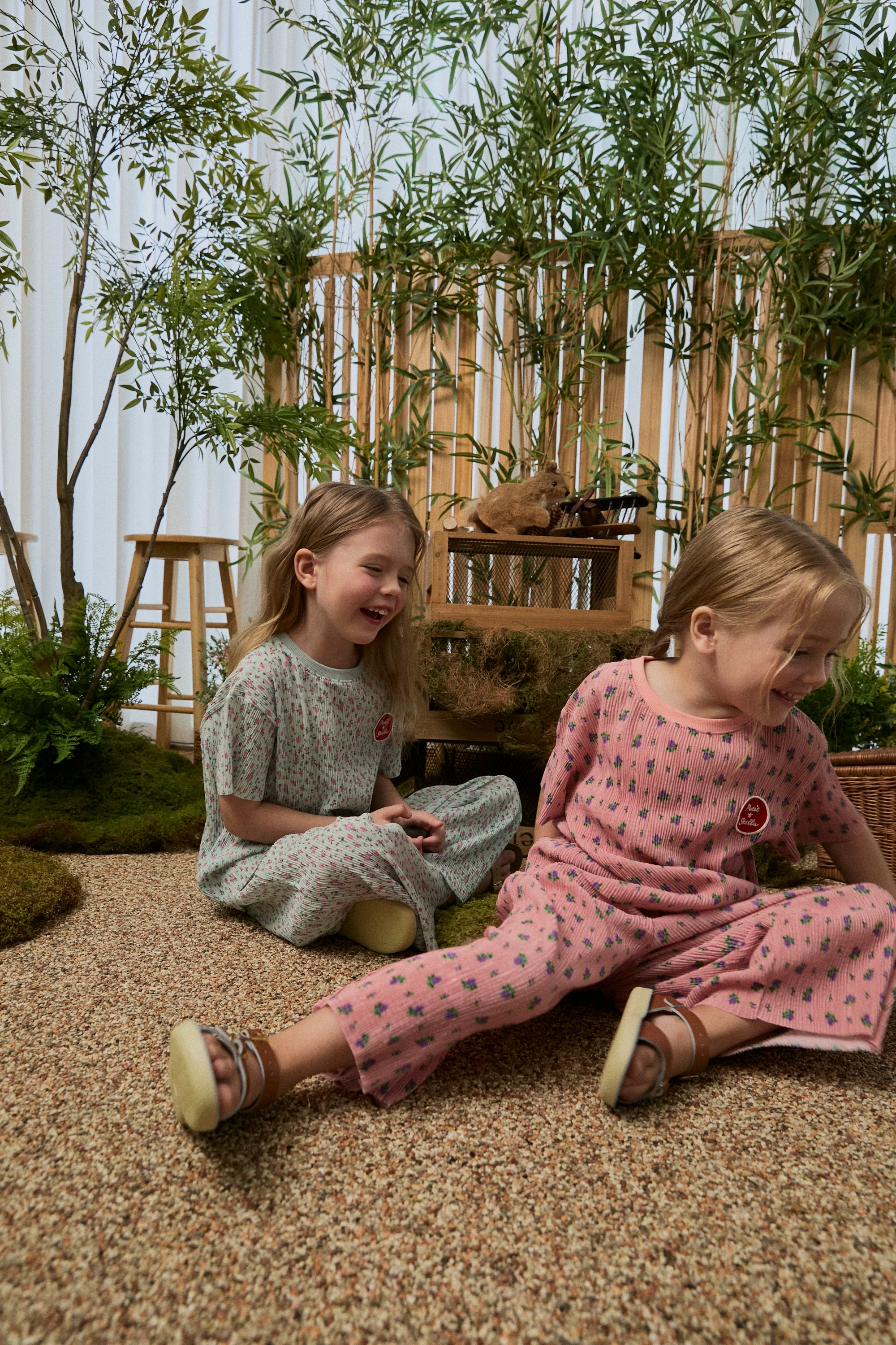 Floral Pleats Top - Blue