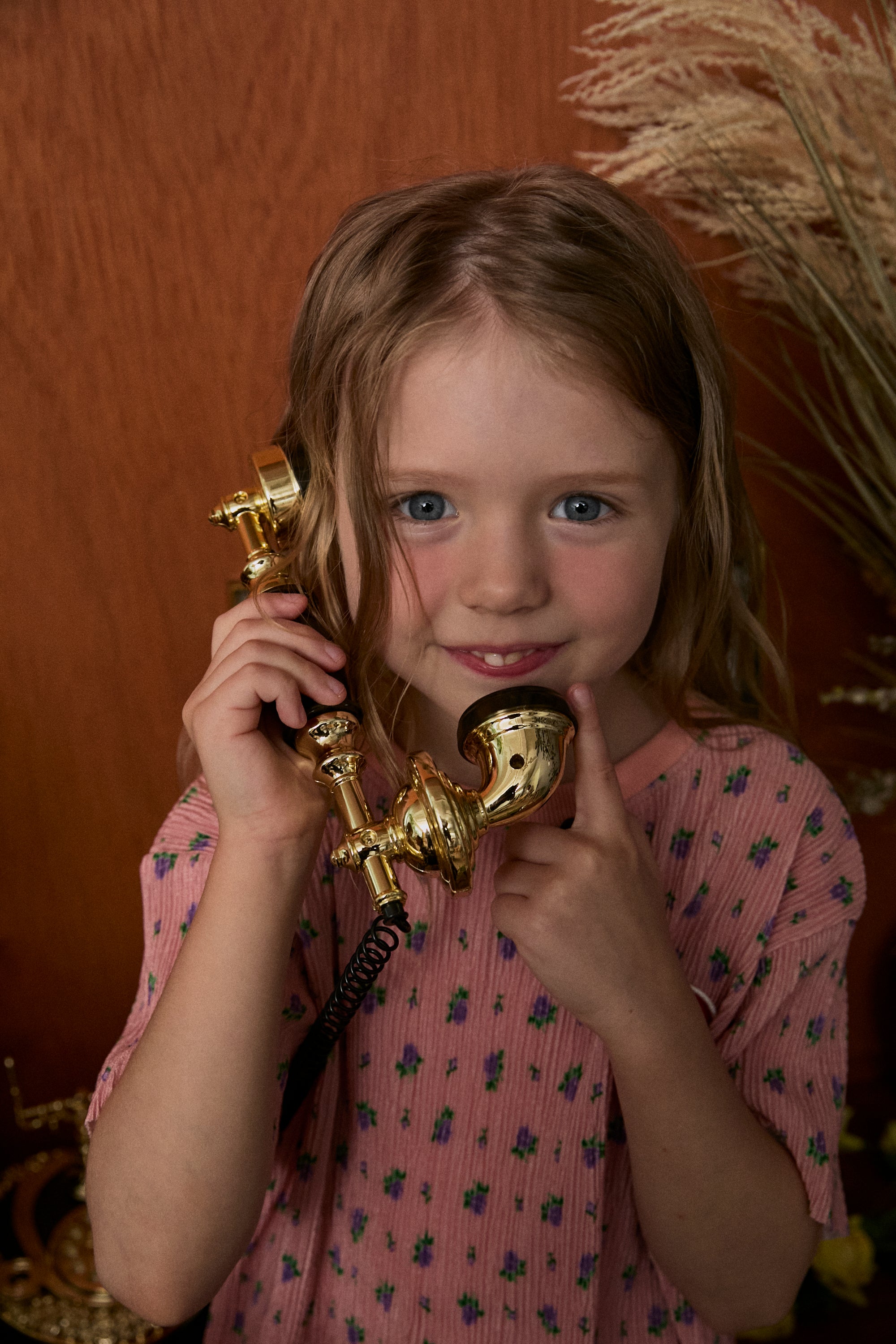 Floral Pleats Top - Pink