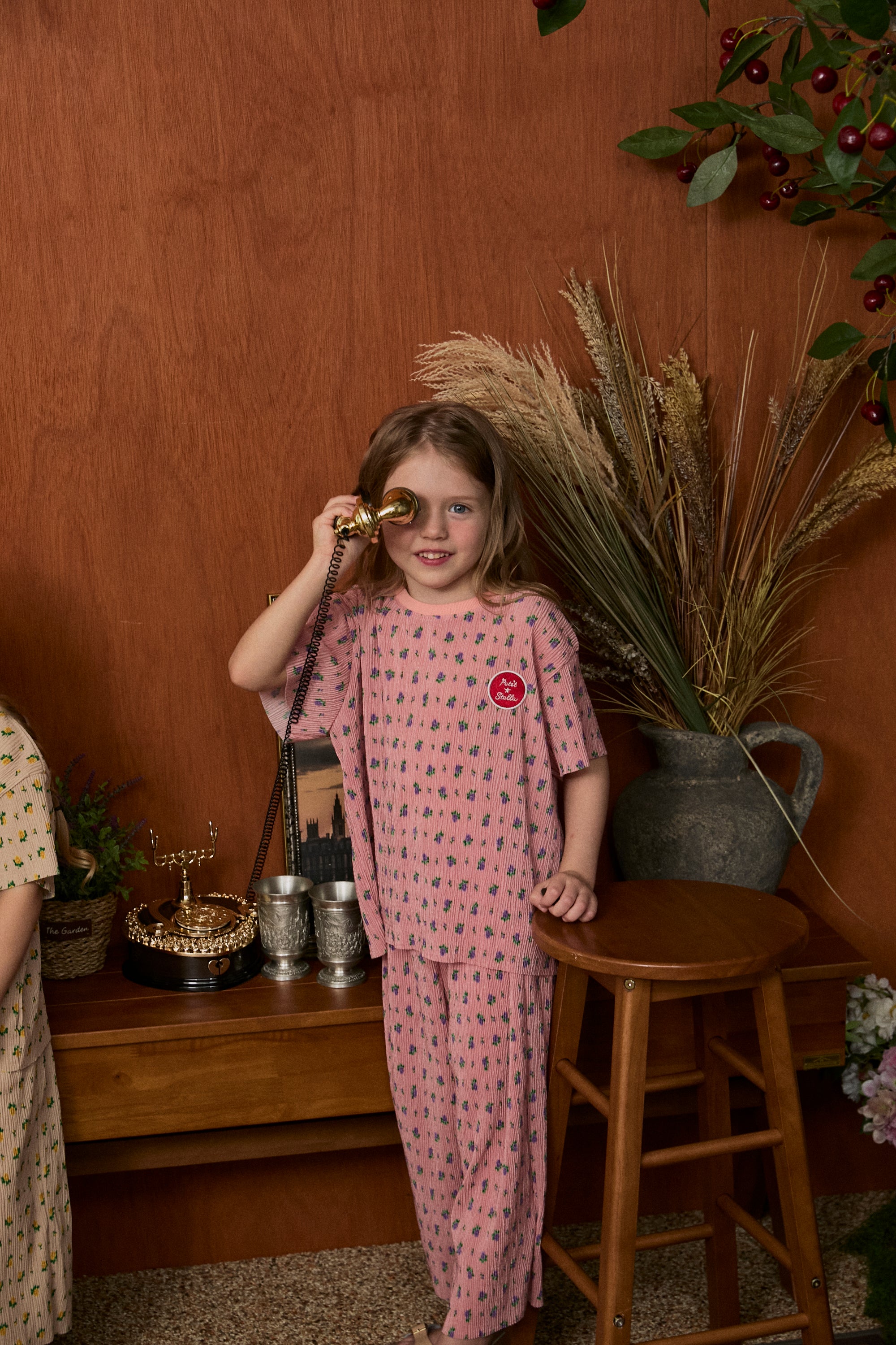 Floral Pleats Top - Pink