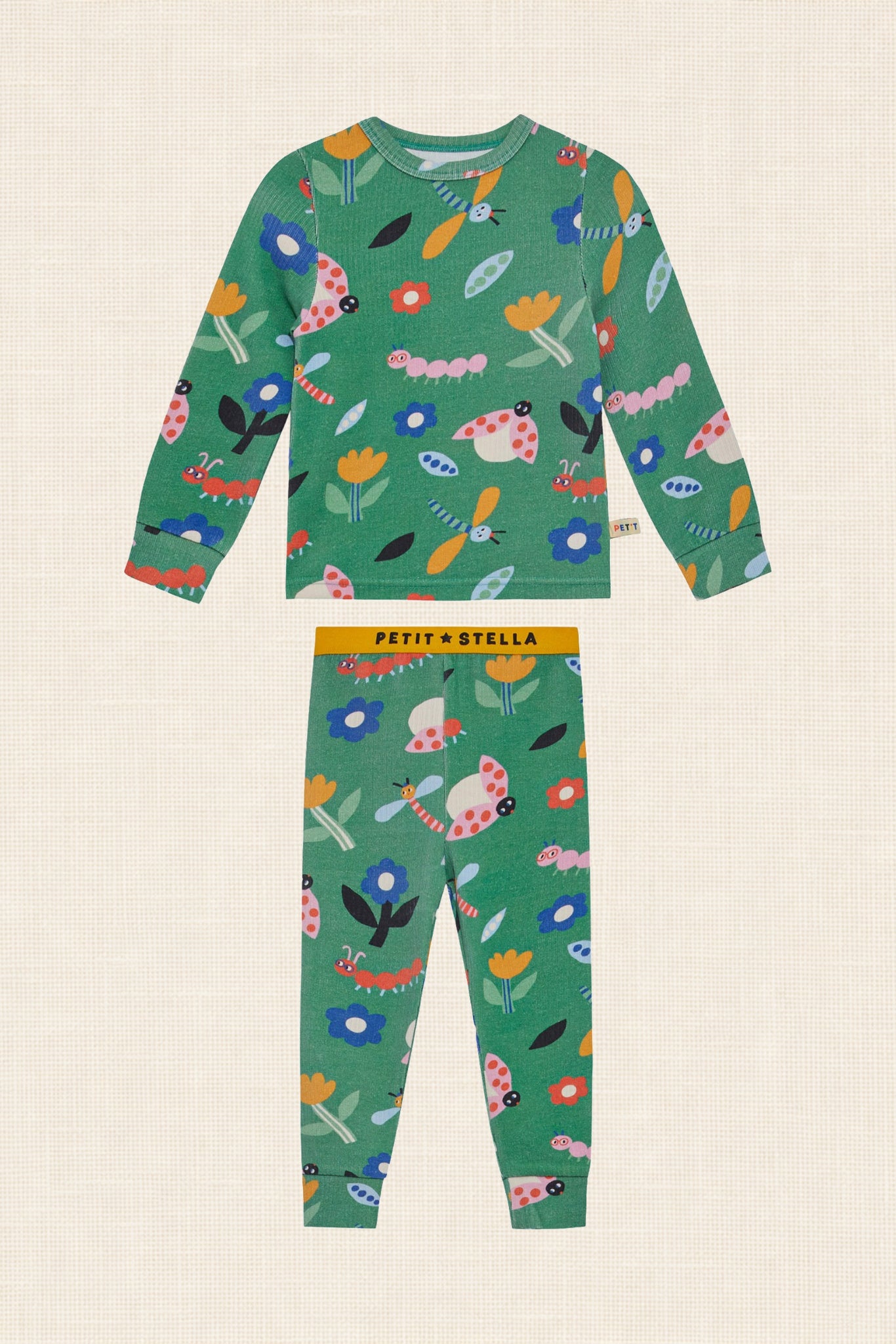 Bug Garden Pima Blend Pajama Set - Green