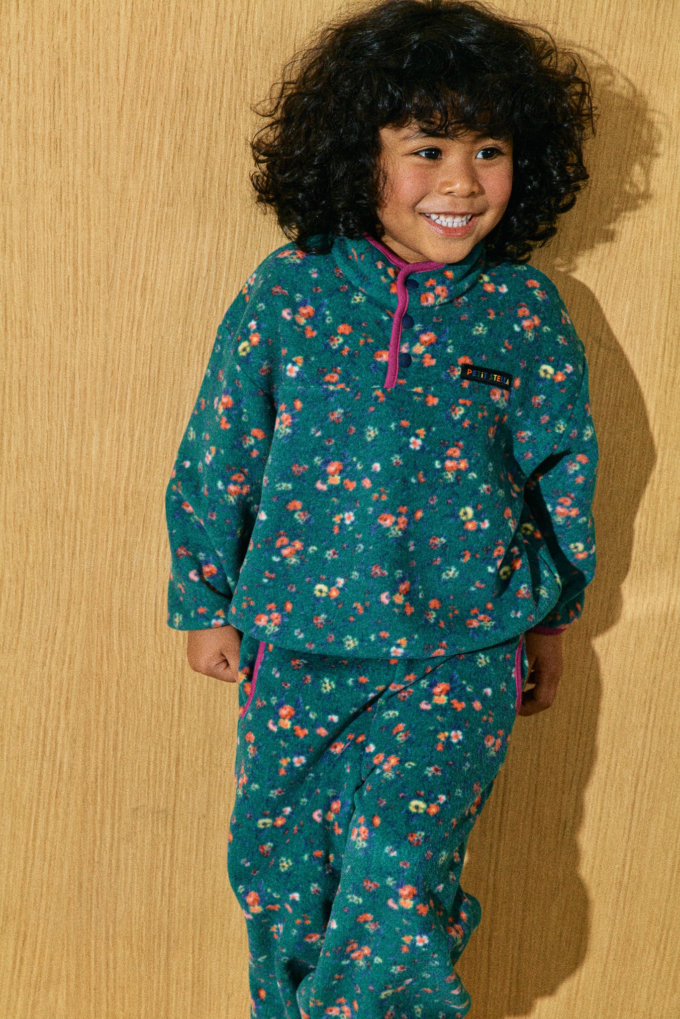 Garden Floral Fleece Set - Green Floral