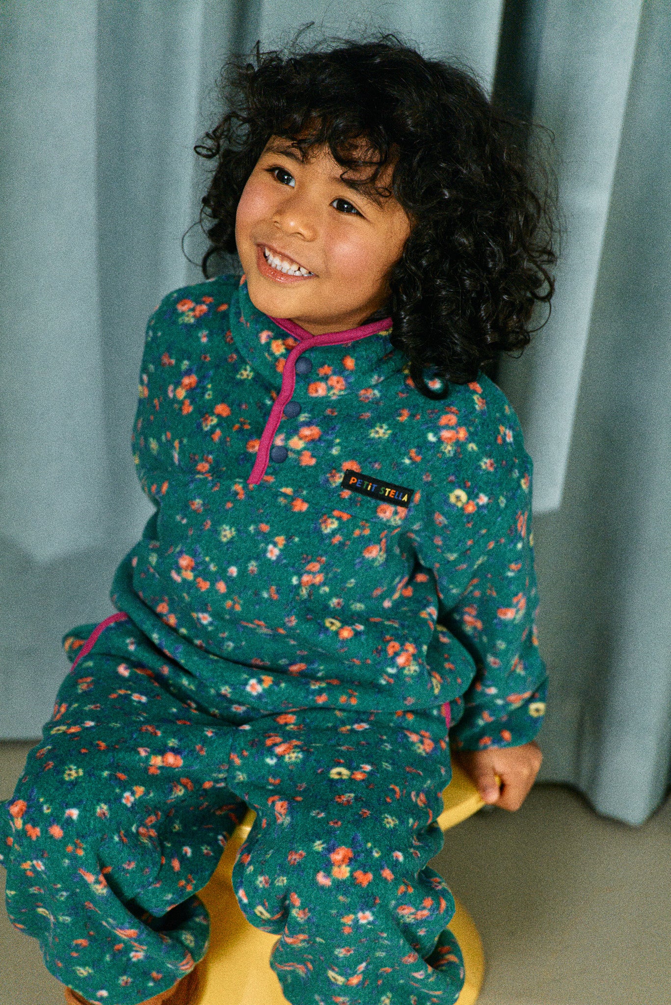 Garden Floral Fleece Set - Green Floral