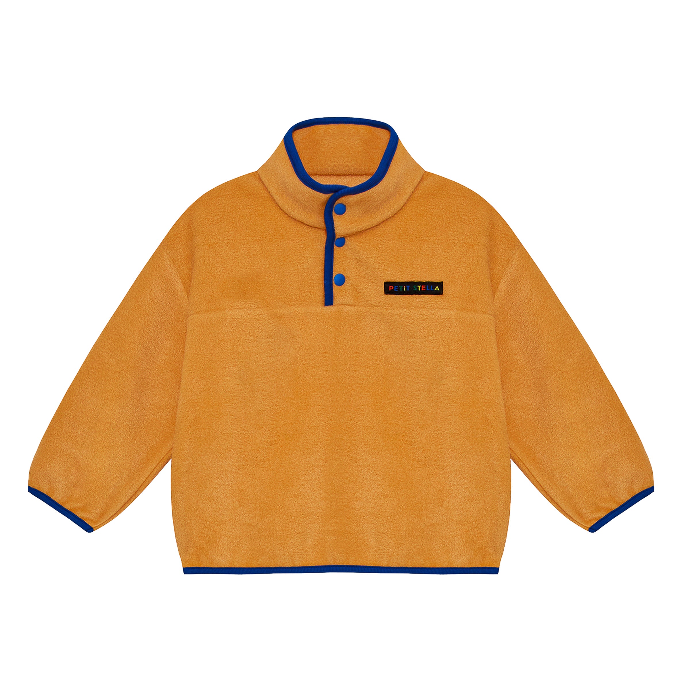 Orange Pop Half-Snap Fleece Set