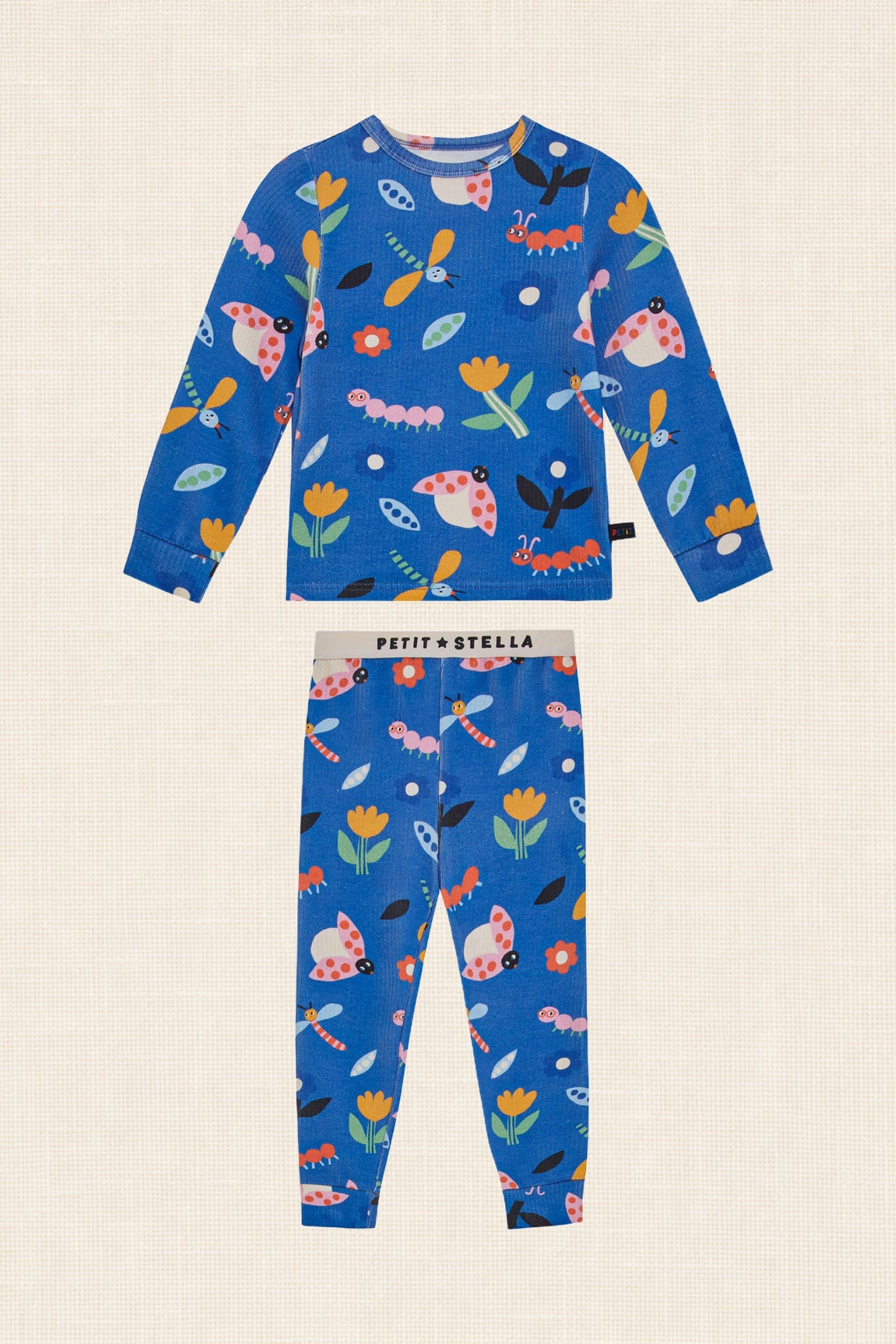 Bug Garden Pima Blend Pajama Set - Blue