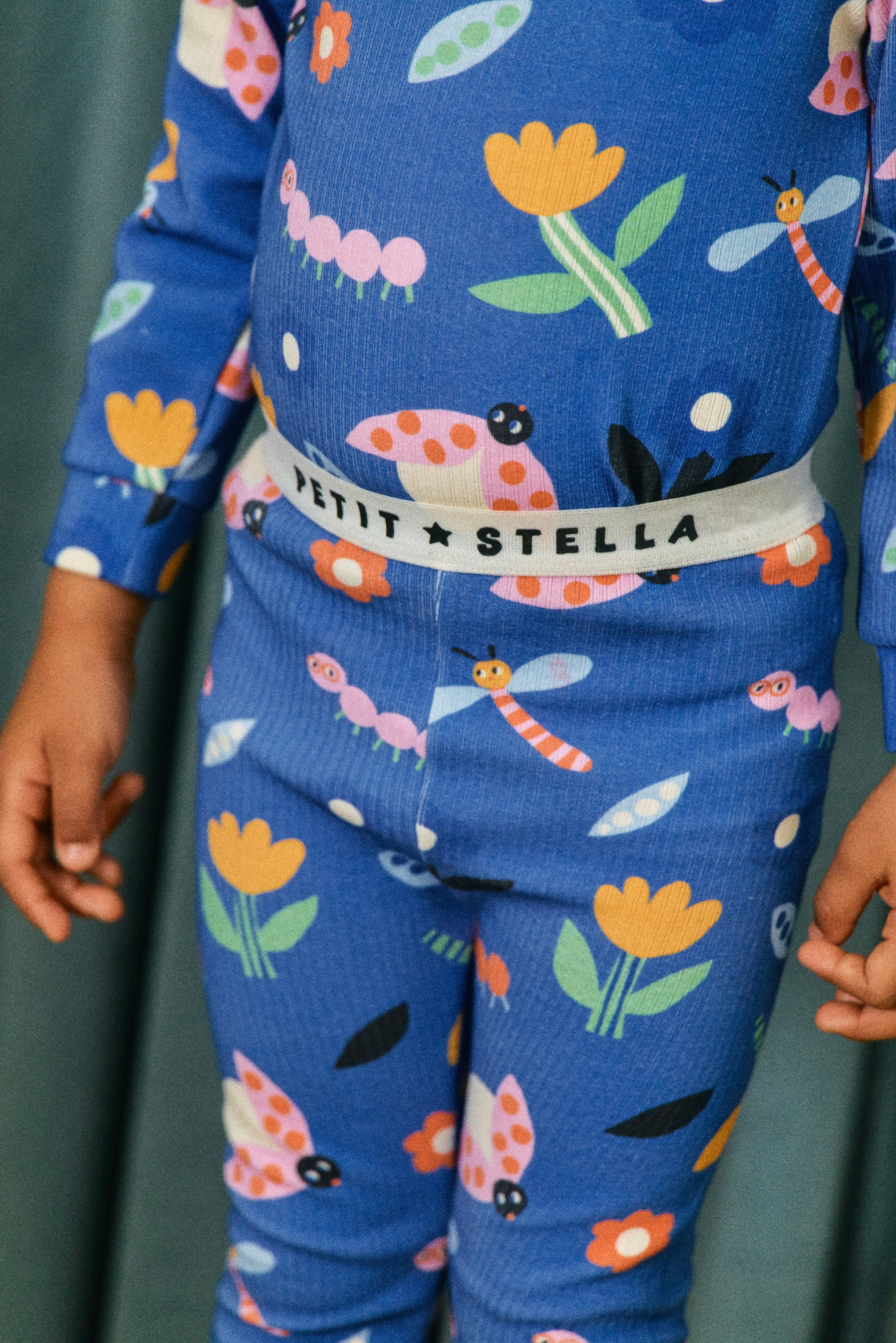 Bug Garden Pima Blend Pajama Set - Blue