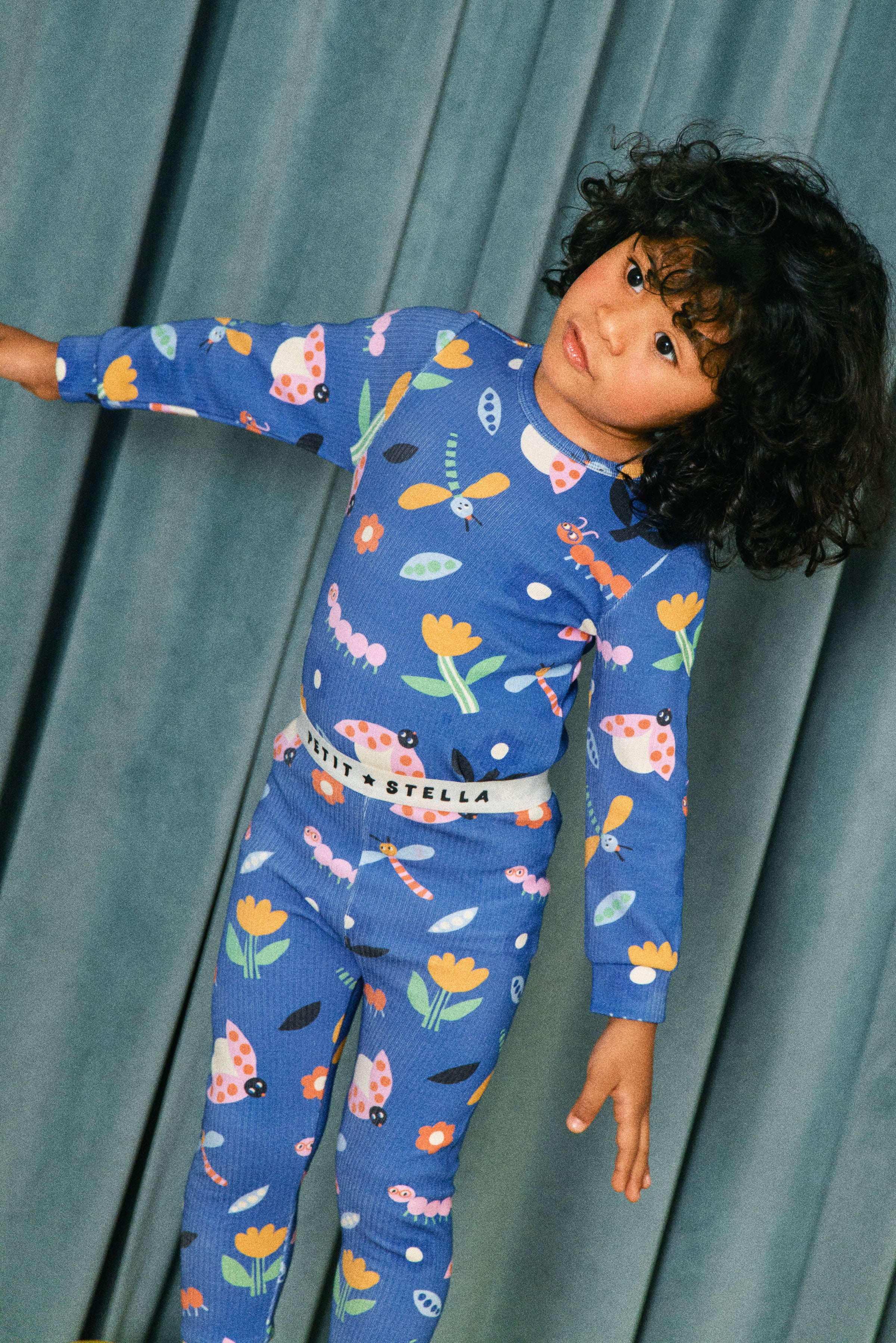 Bug Garden Pima Blend Pajama Set - Blue