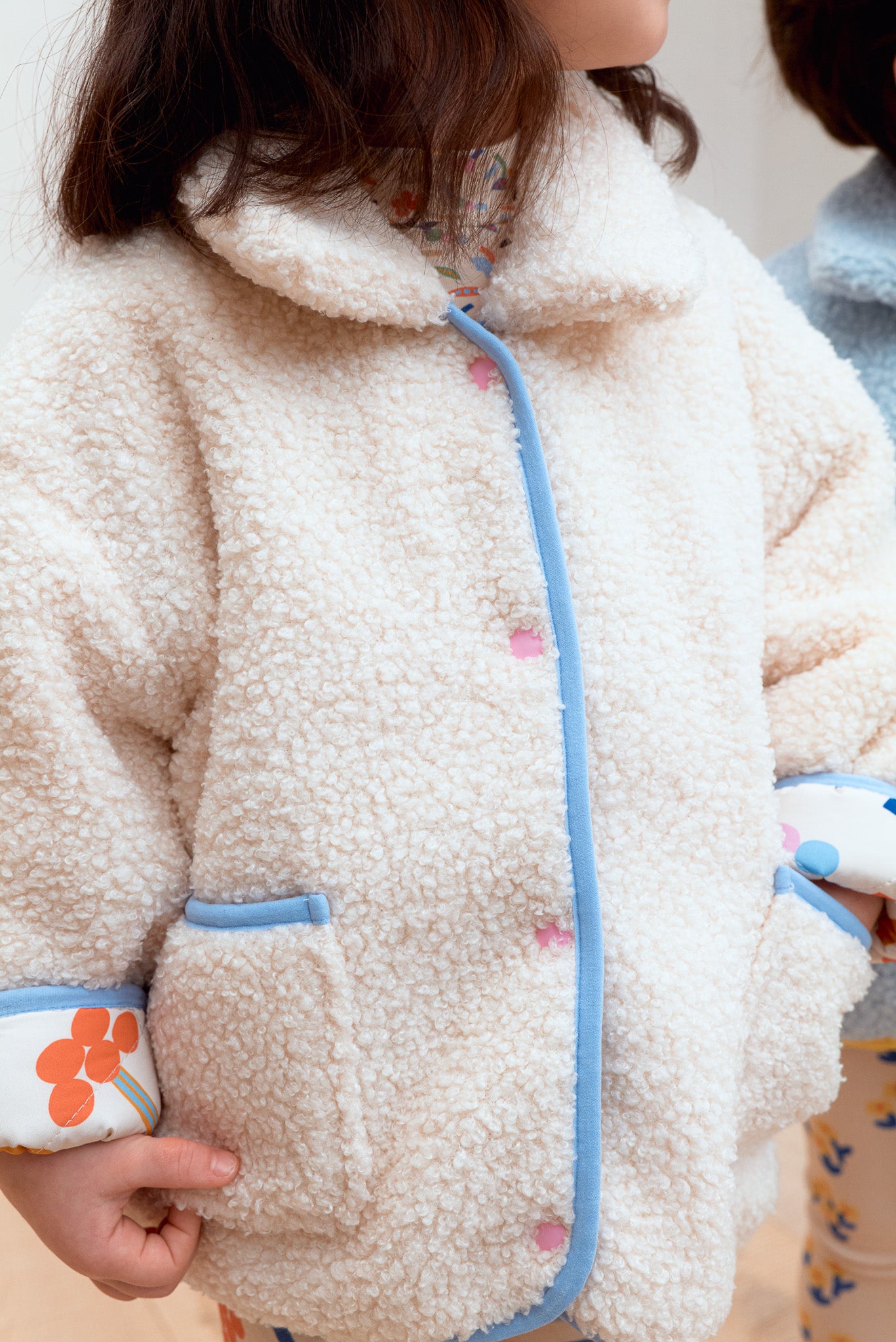 Funny Flower Reversible Sherpa Jacket