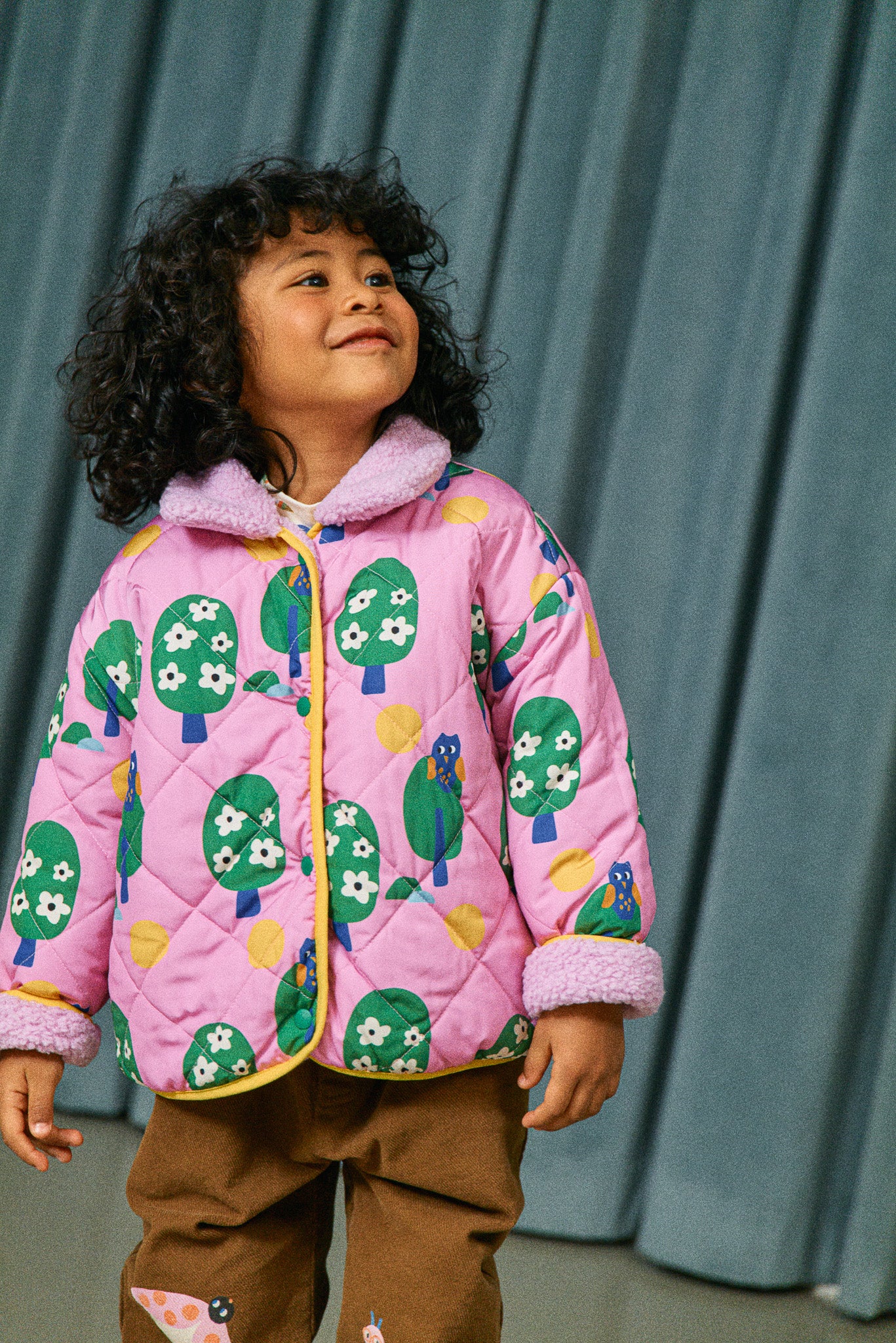 Little Owl Reversible Sherpa Jacket