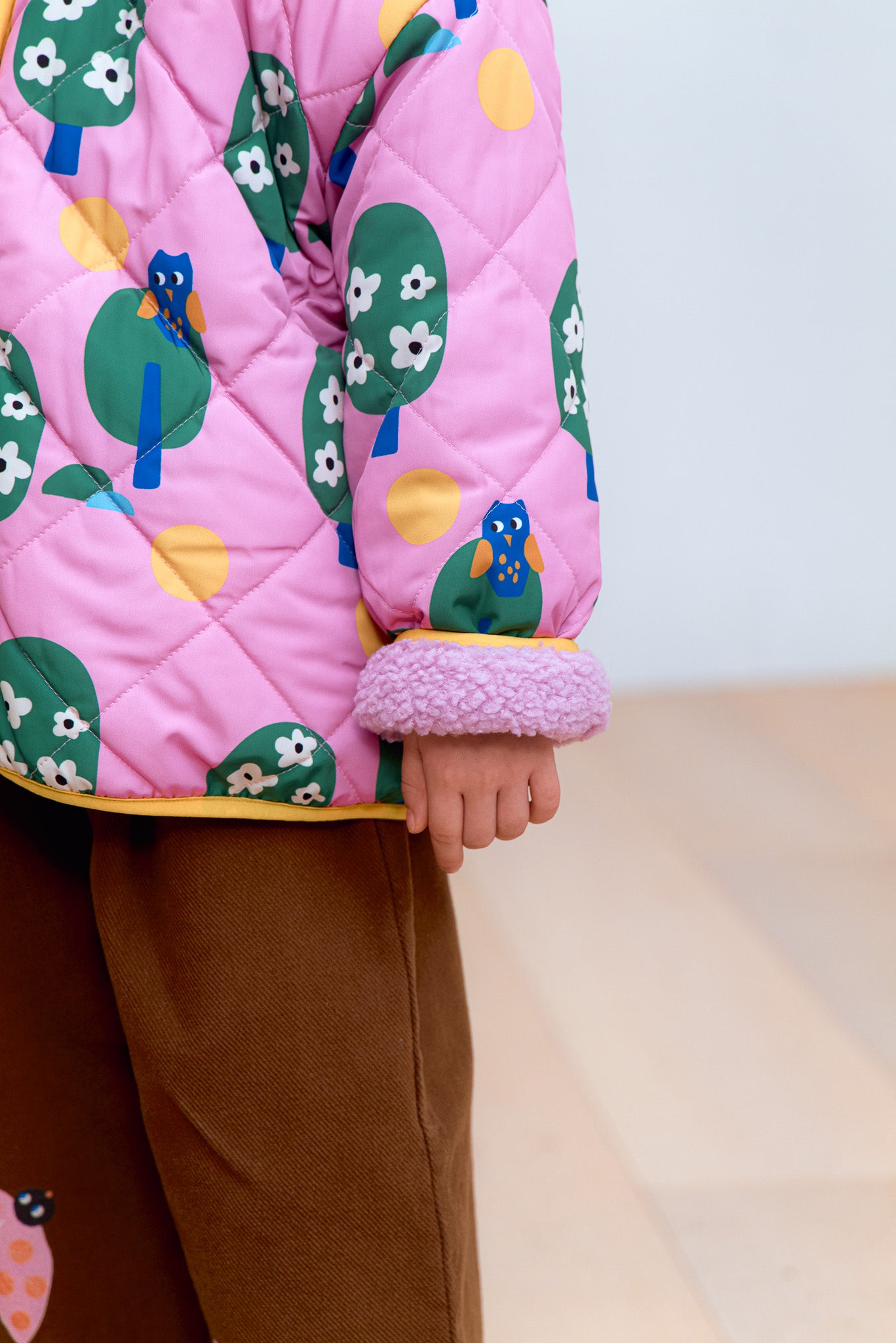 Little Owl Reversible Sherpa Jacket