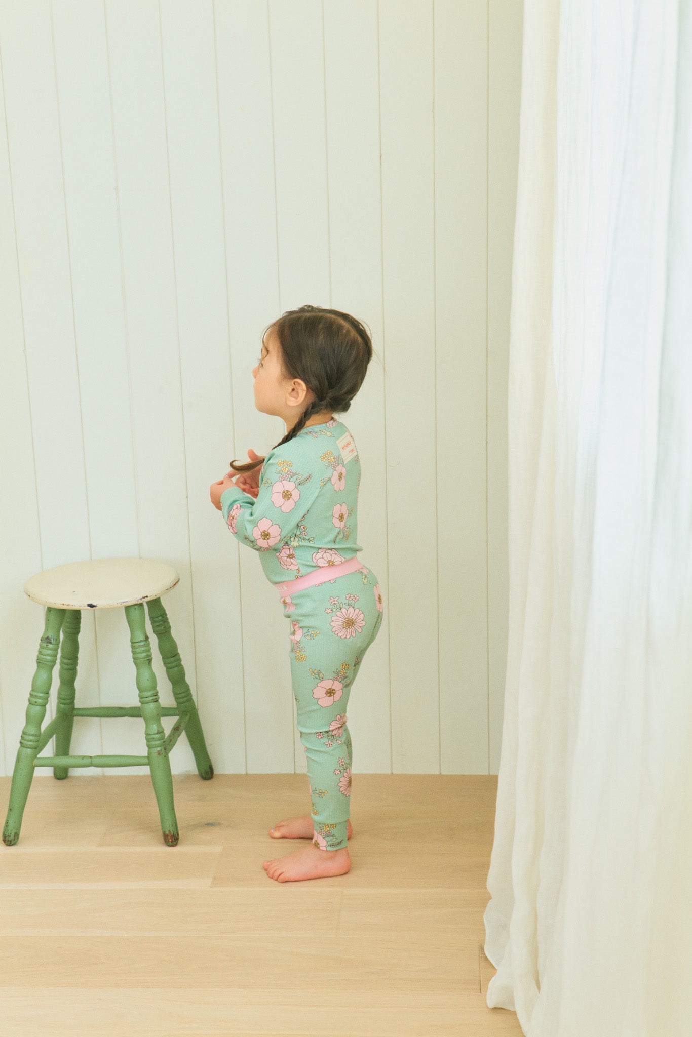 Green Bloom Pajama Set