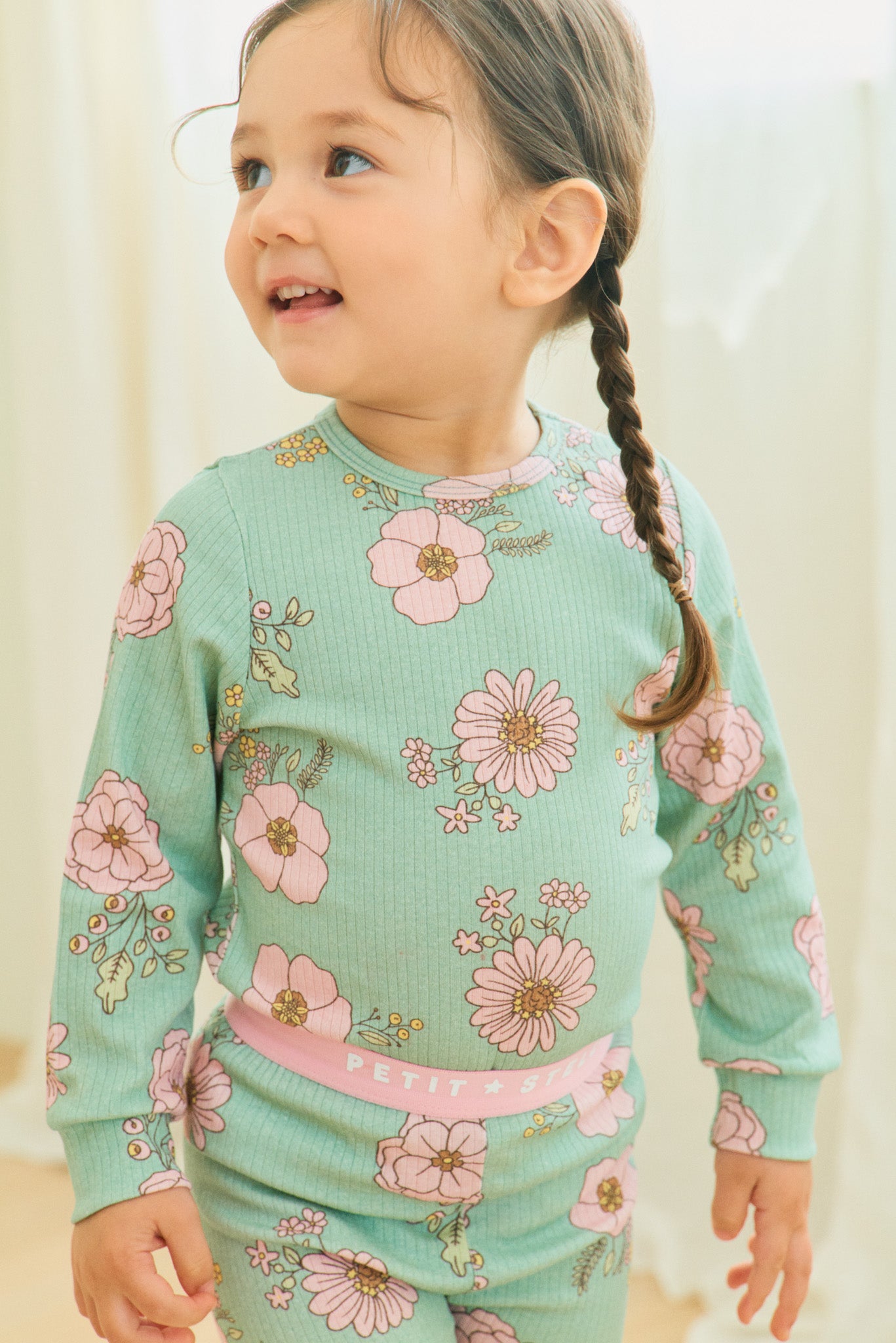 Green Bloom Pajama Set