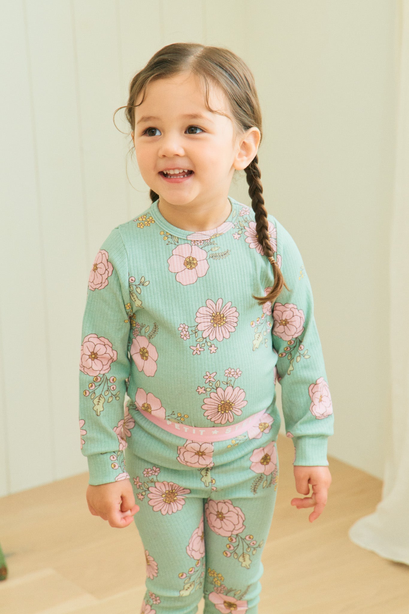 Green Bloom Pajama Set