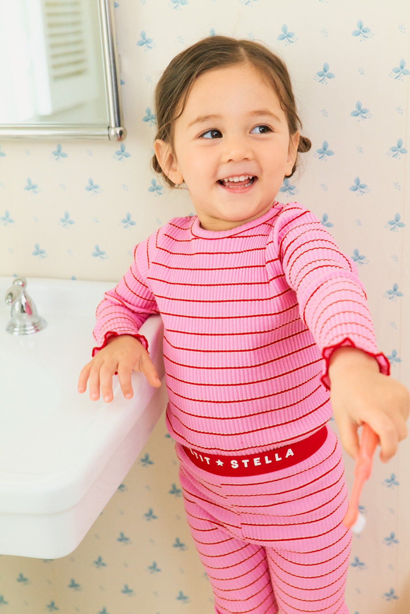 Cherry Stripe Pajama Set
