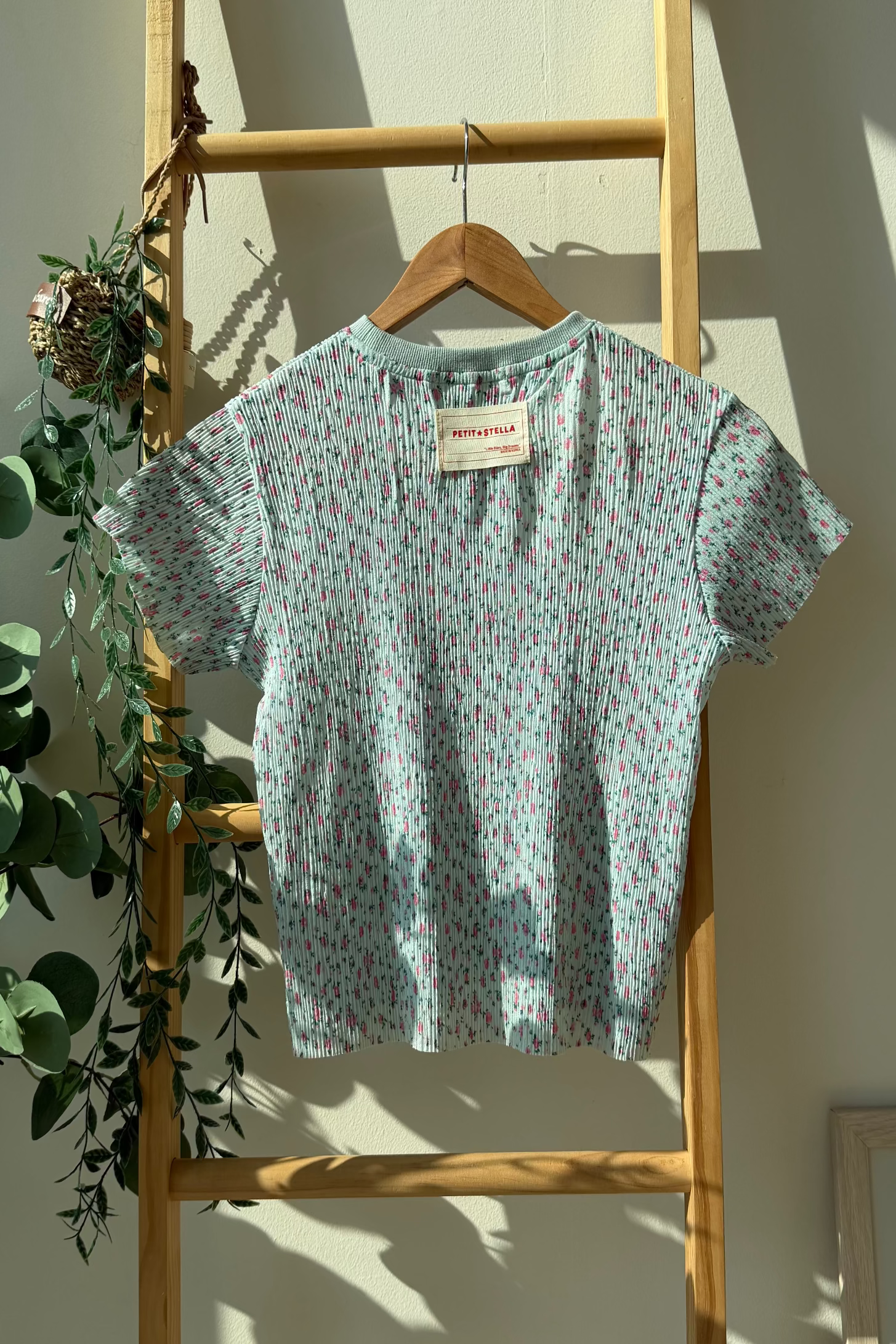 Floral Pleats Top - Blue