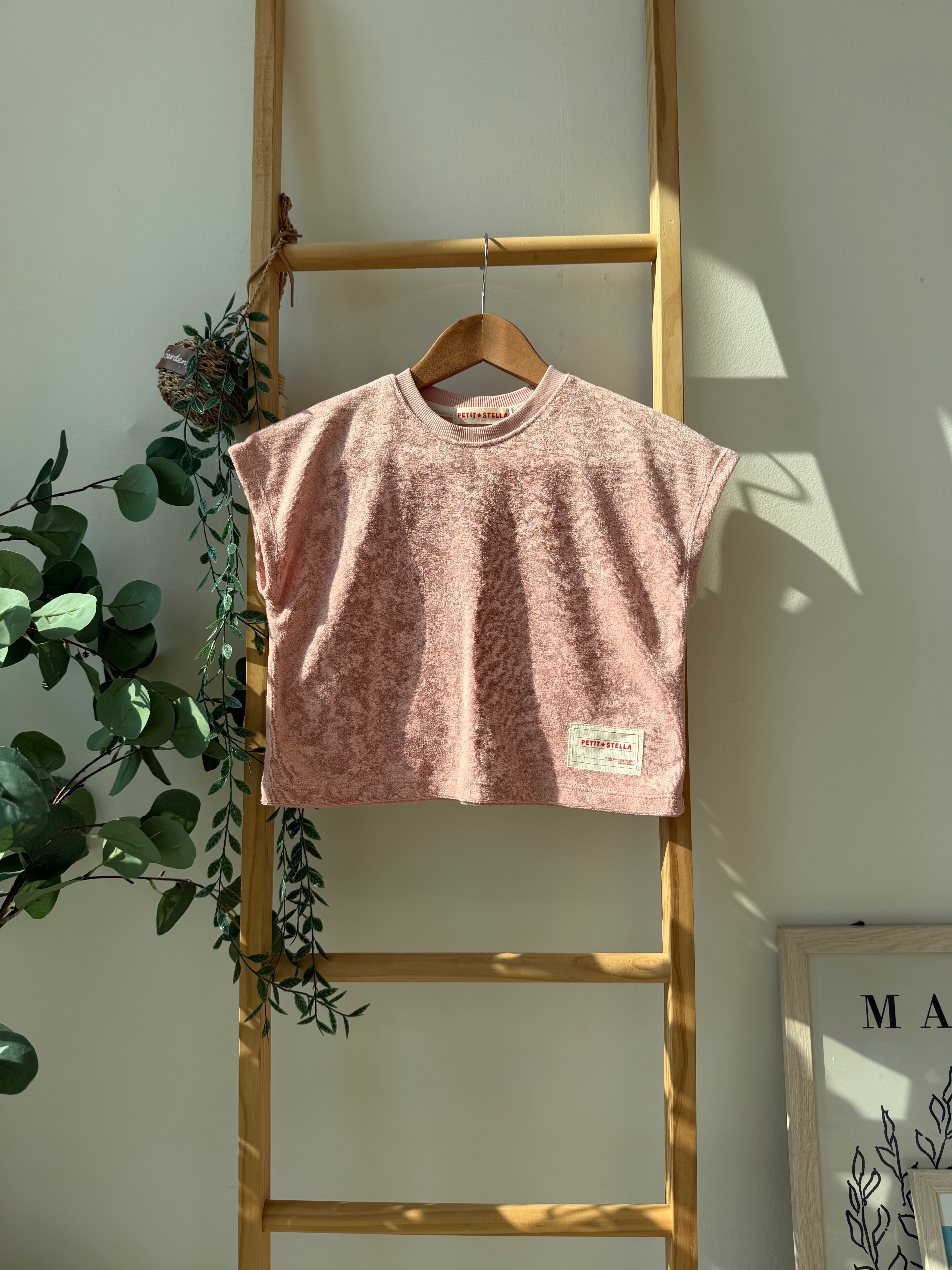 Terry Easy Top - Peach Blush