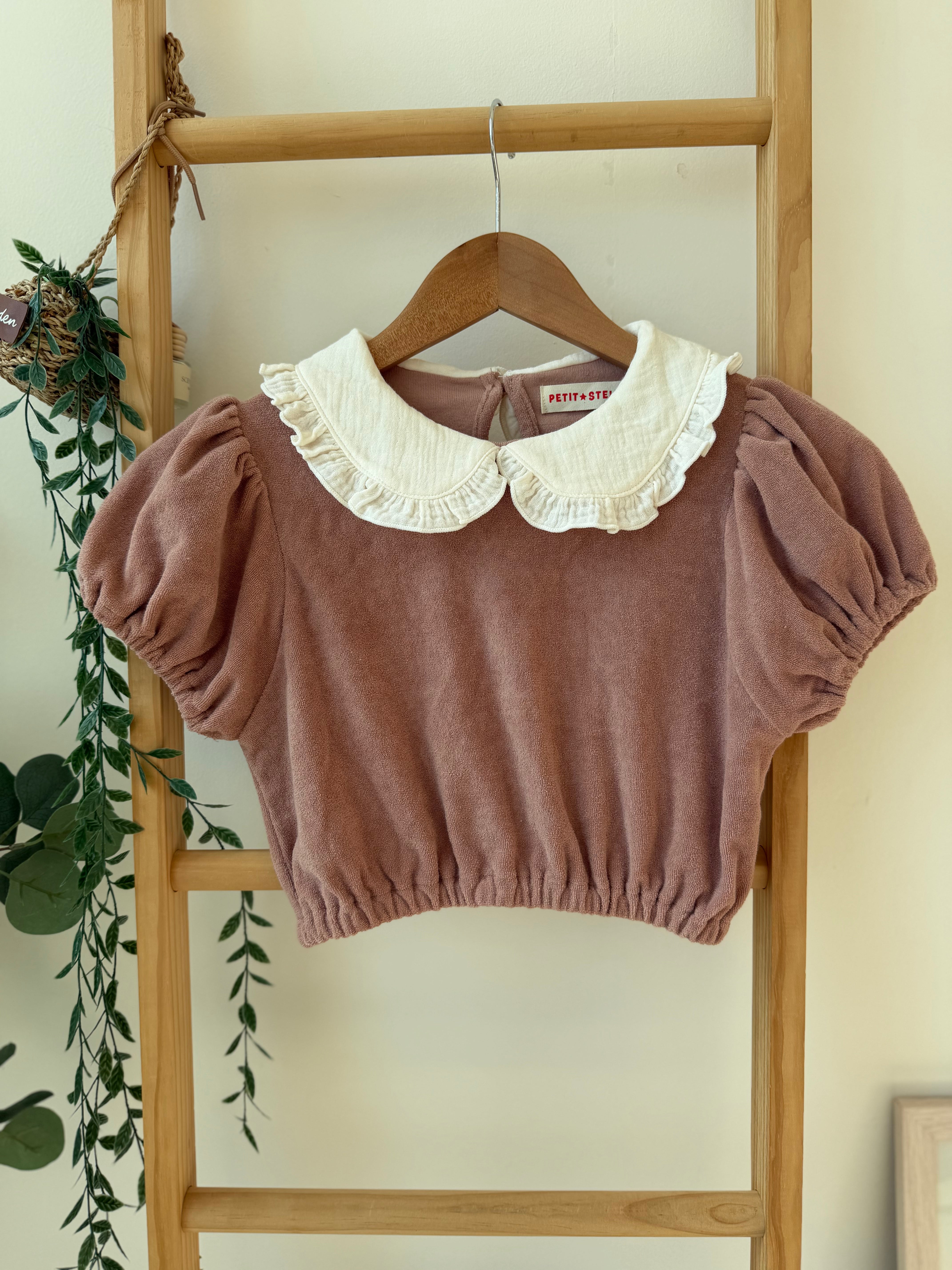 Rosy Lace Terry Top