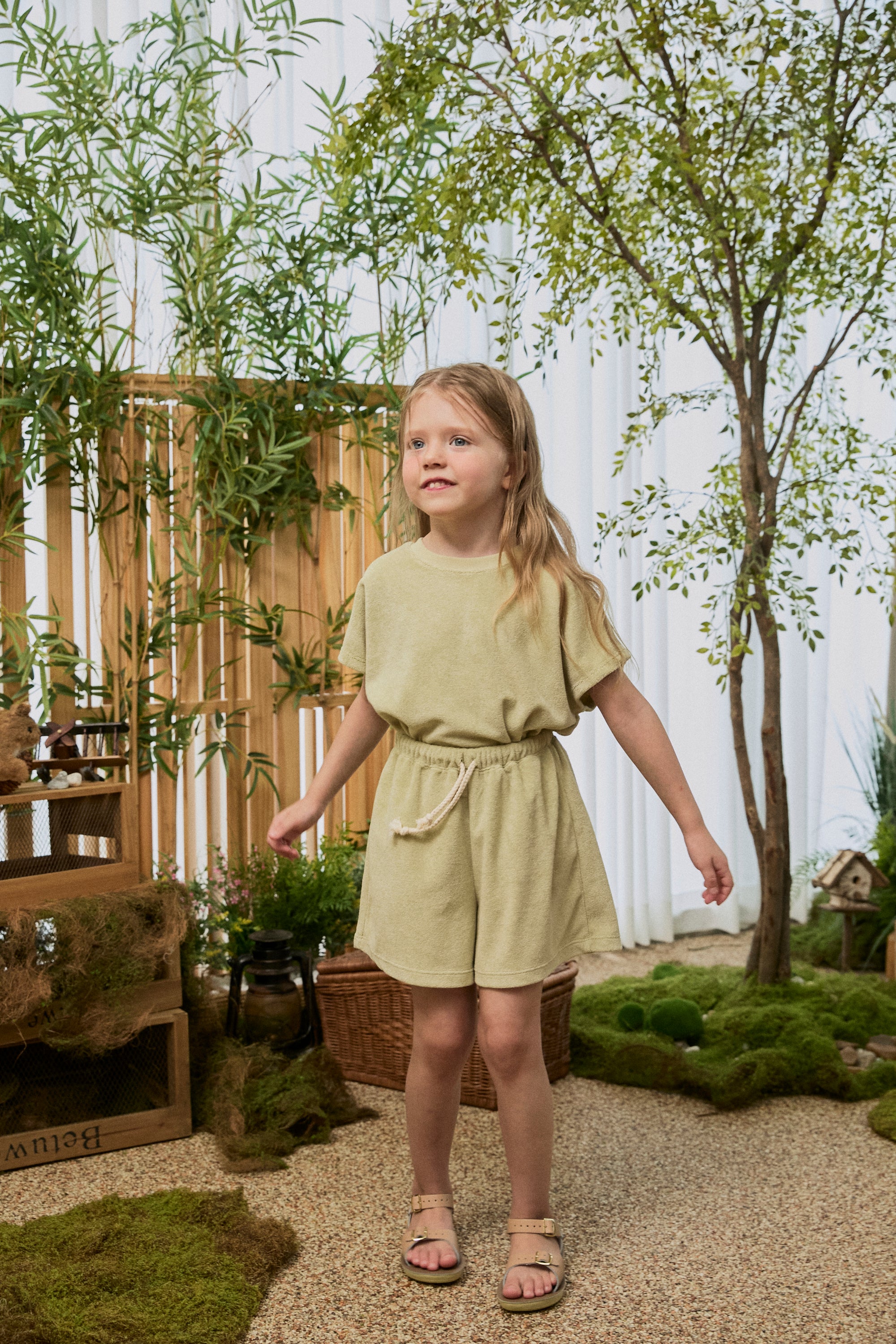 Terry Easy Shorts - Pastel Green