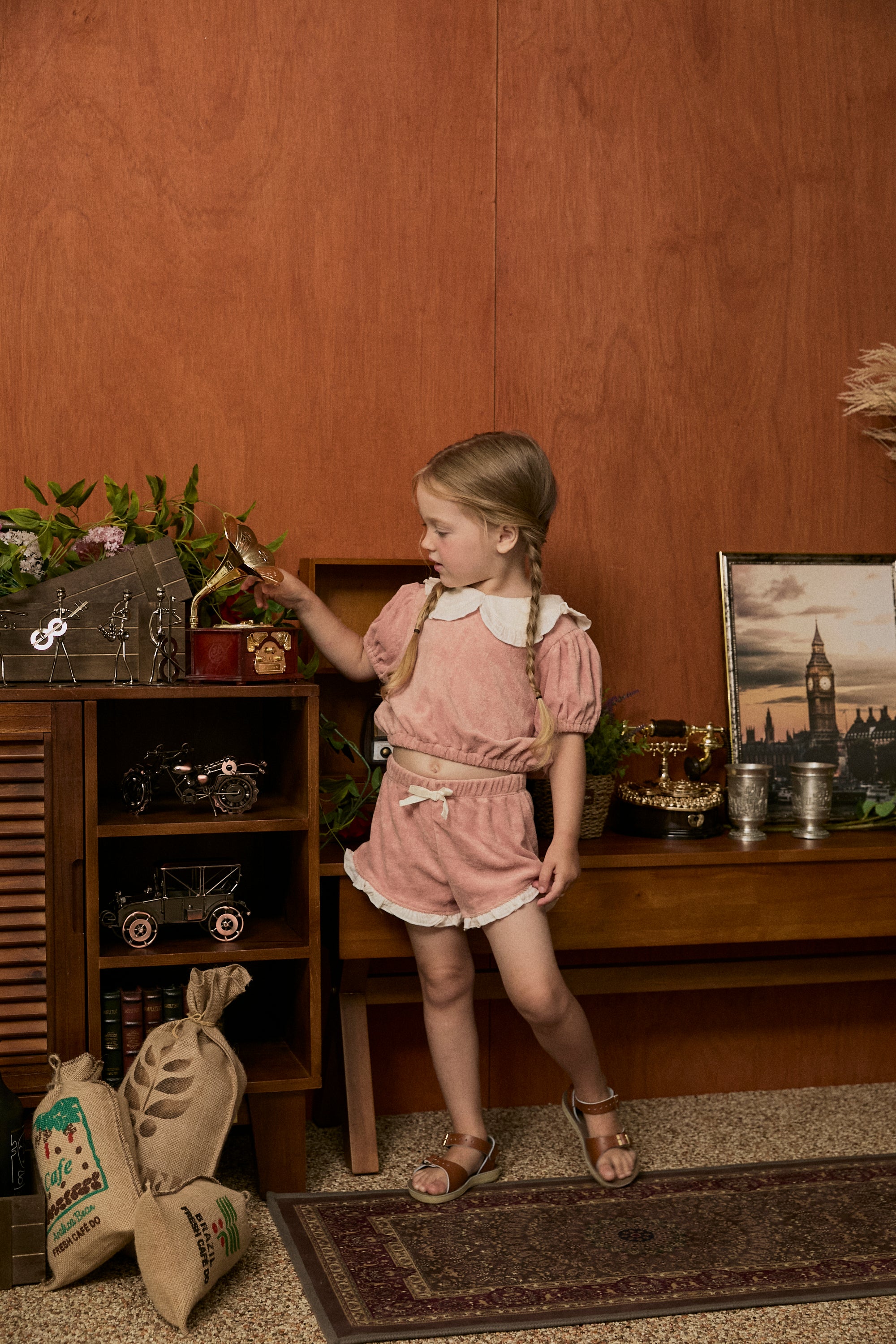 Pink Lace Terry Shorts
