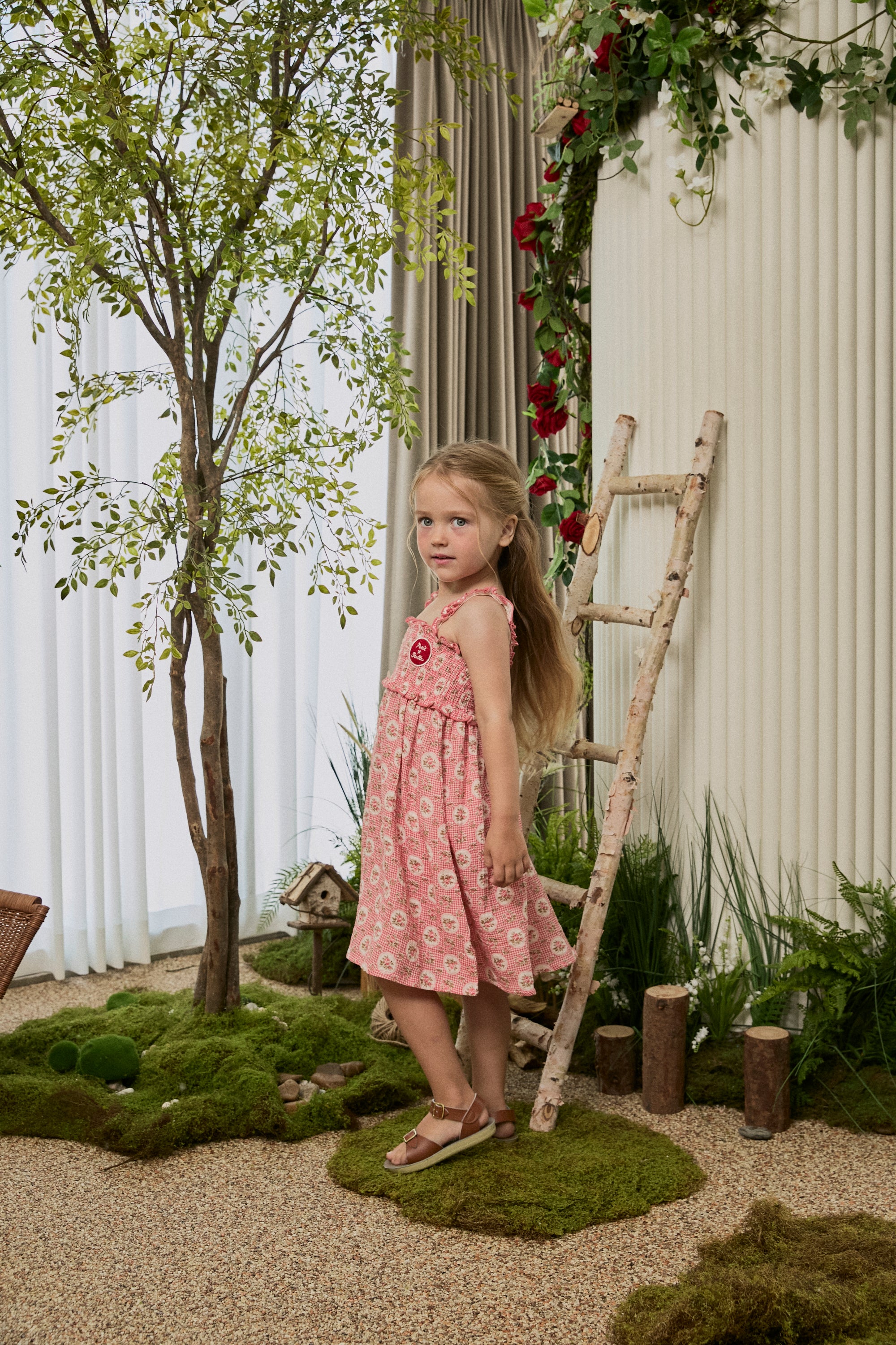 Vintage Rose Smock Dress