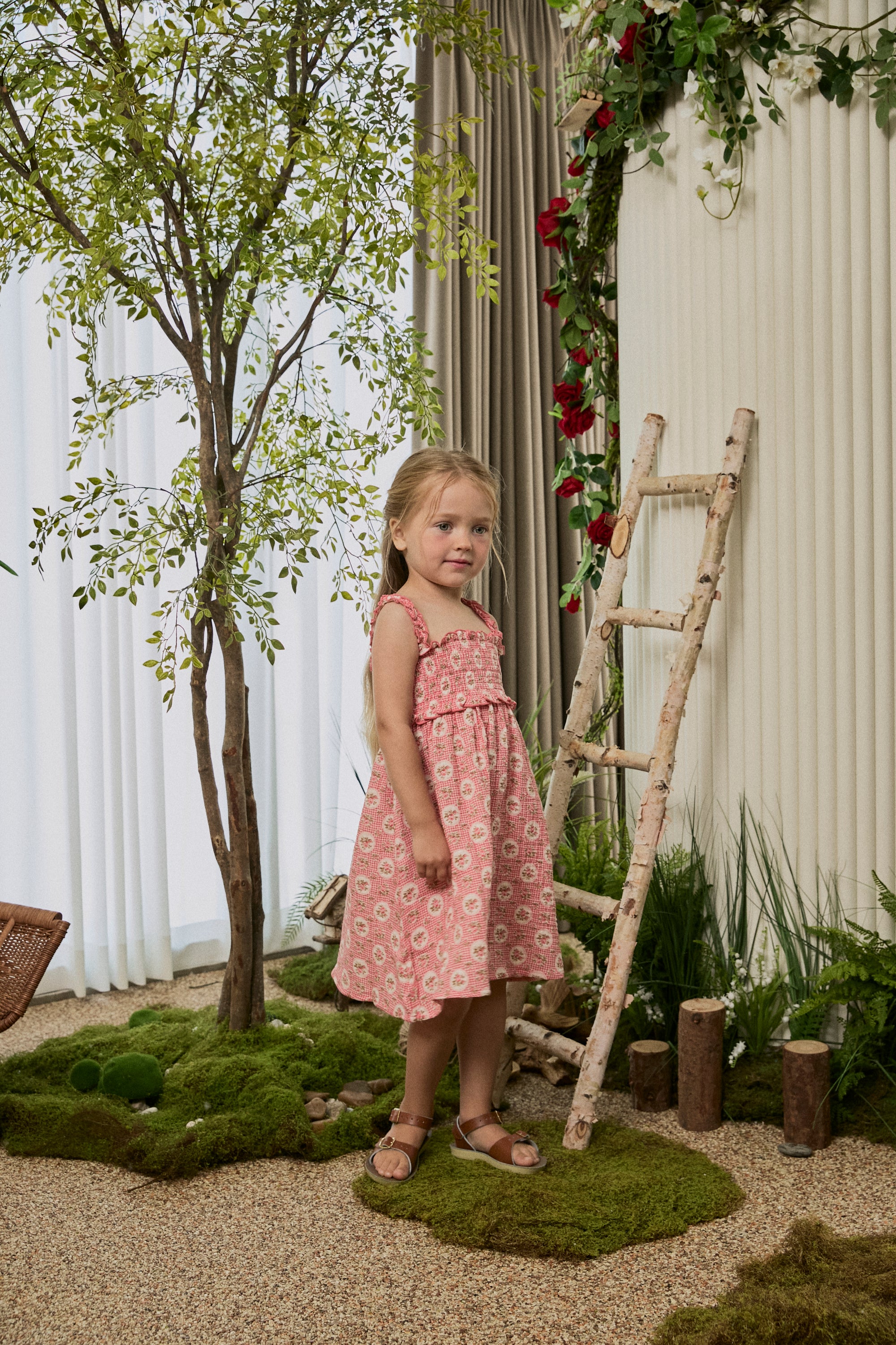 Vintage Rose Smock Dress