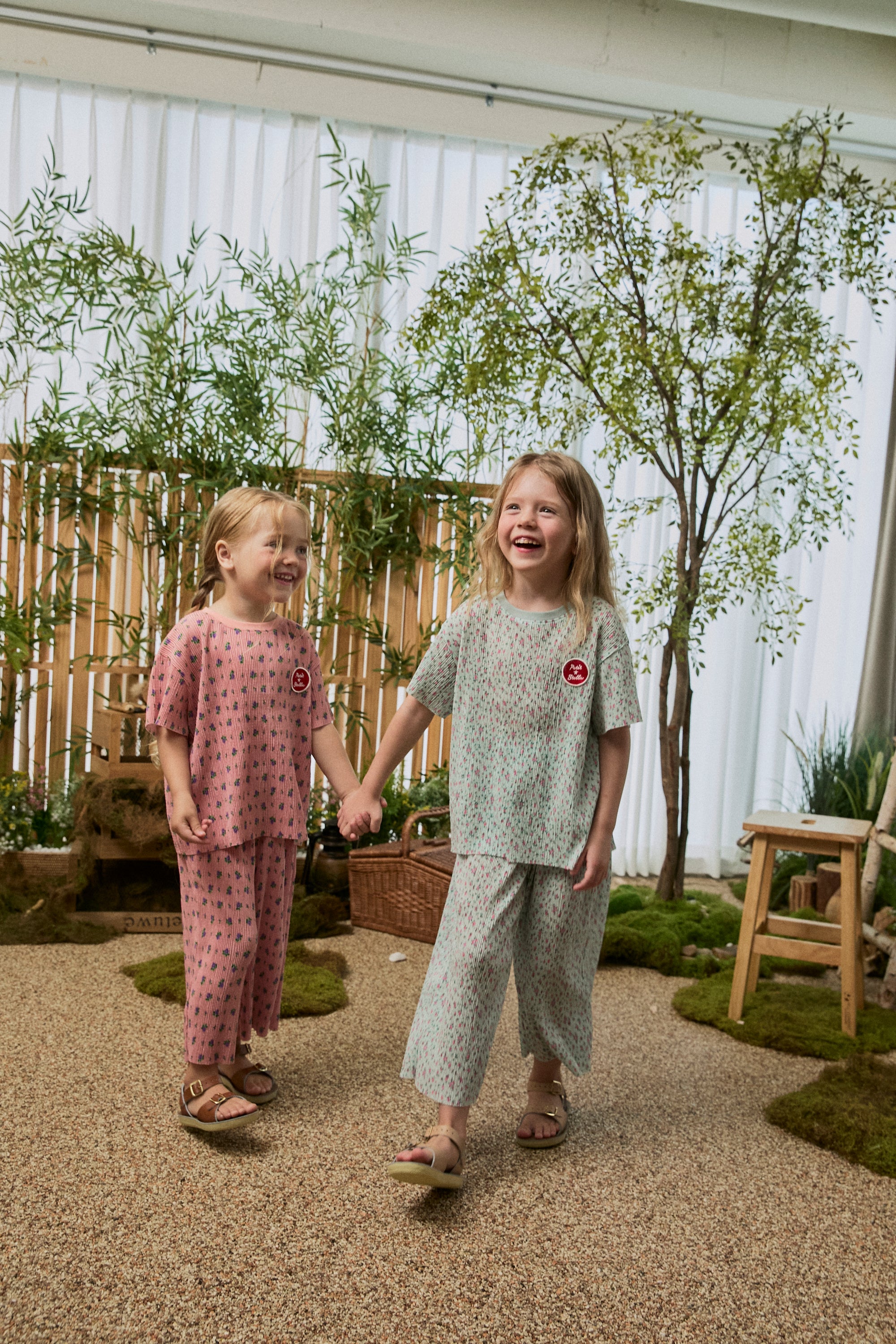 Floral Pleats Top - Blue