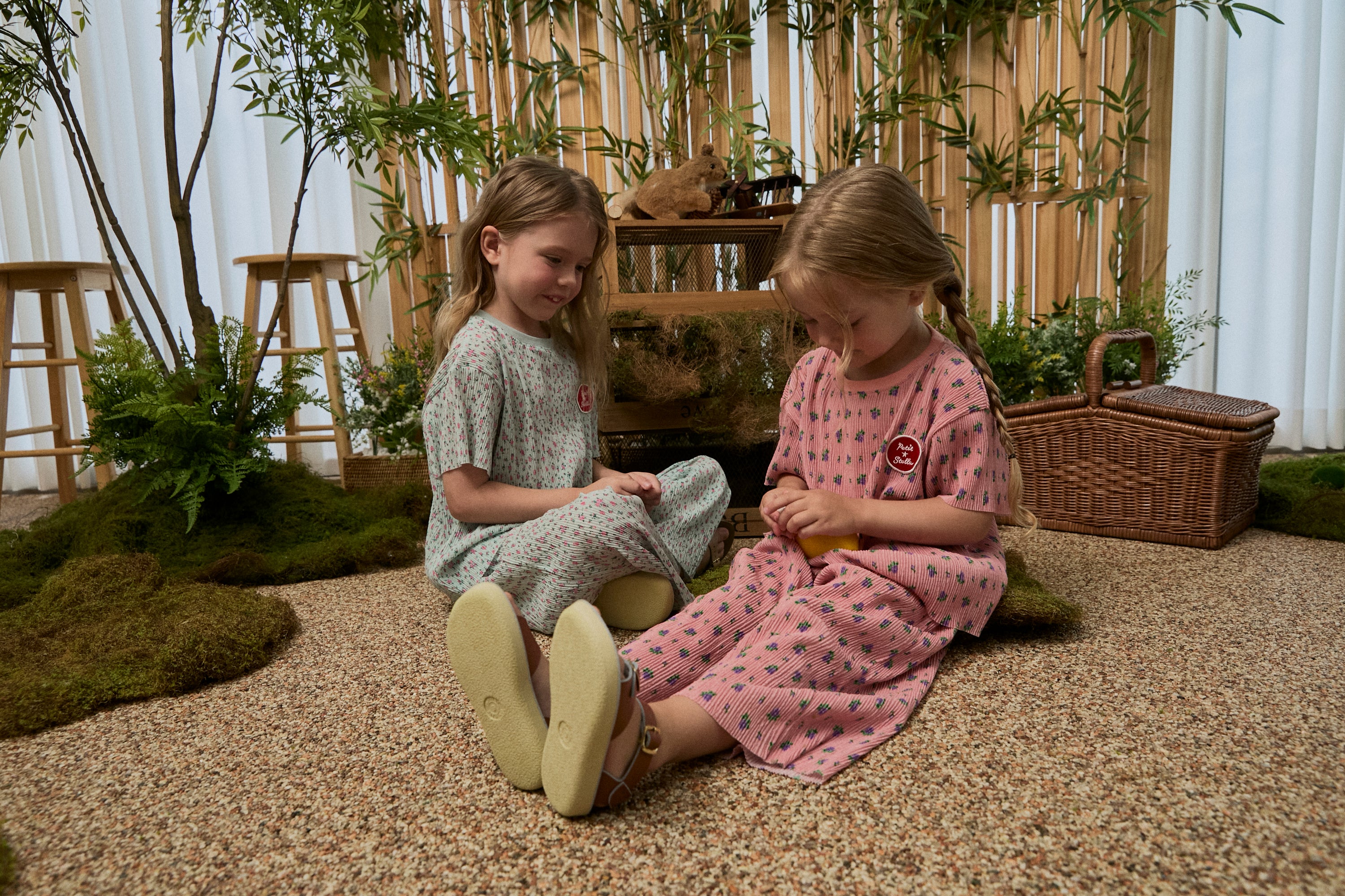 Floral Pleats Pants - Blue