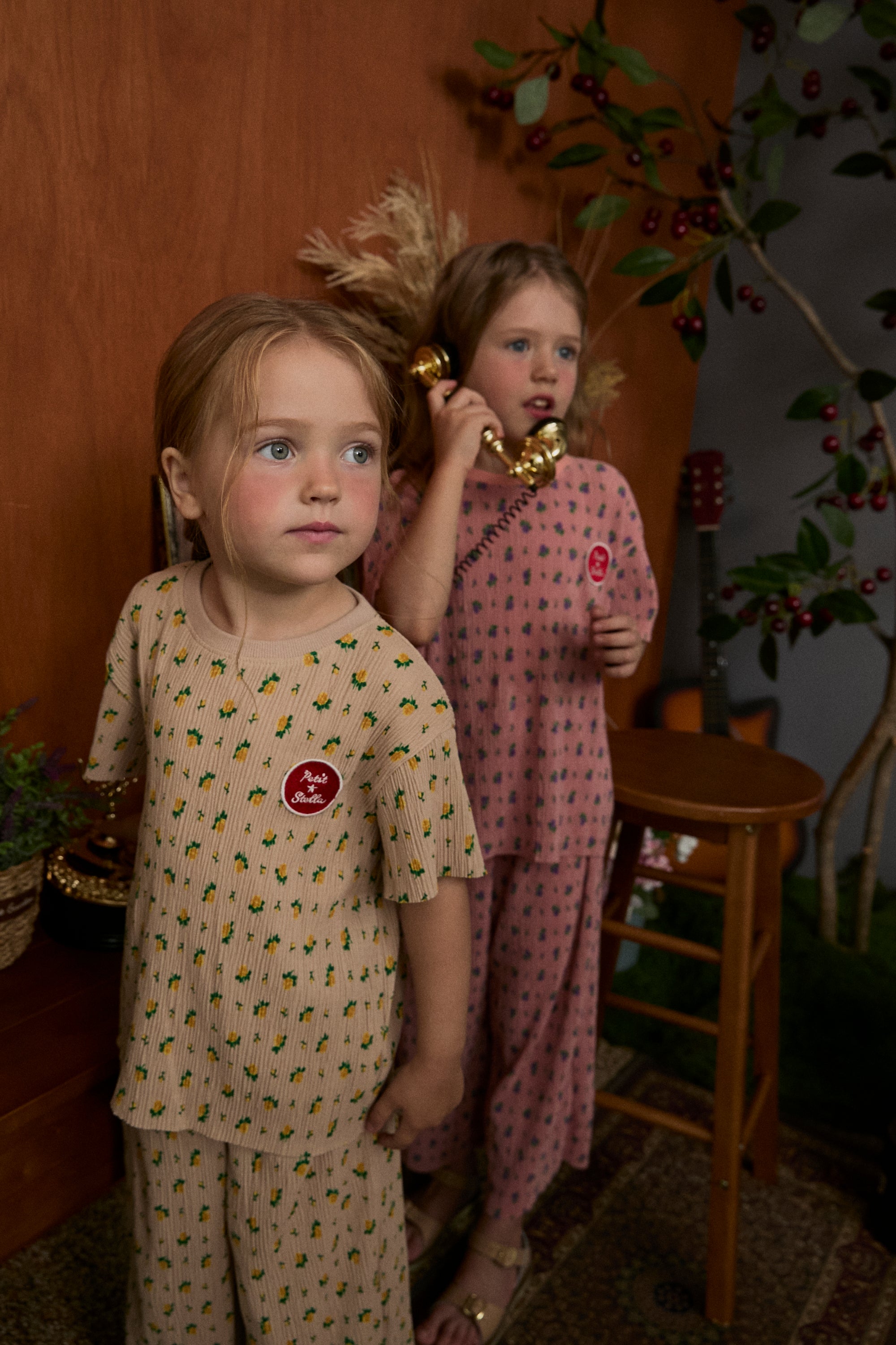 Floral Pleats Top - Khaki