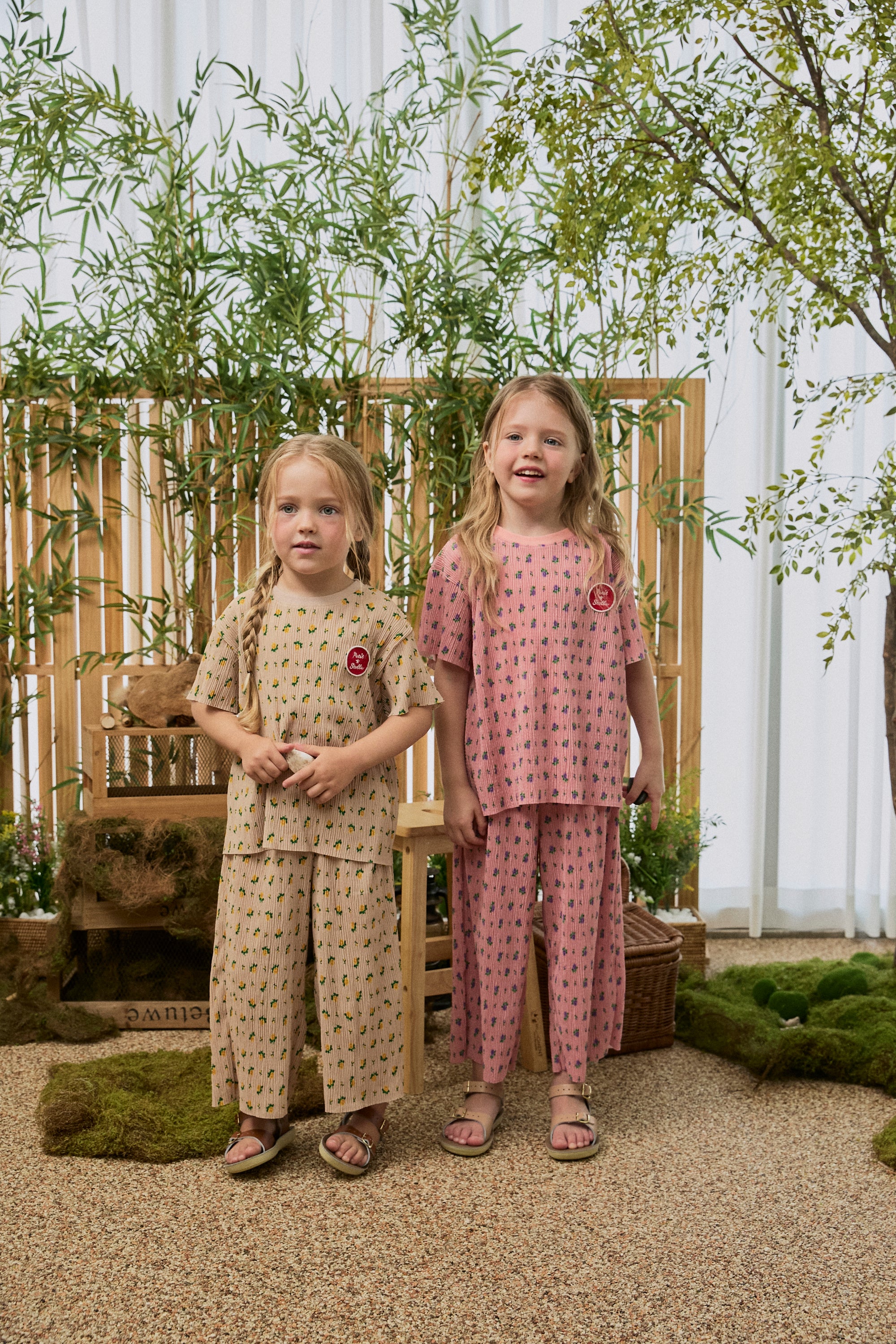 Floral Pleats Top - Pink