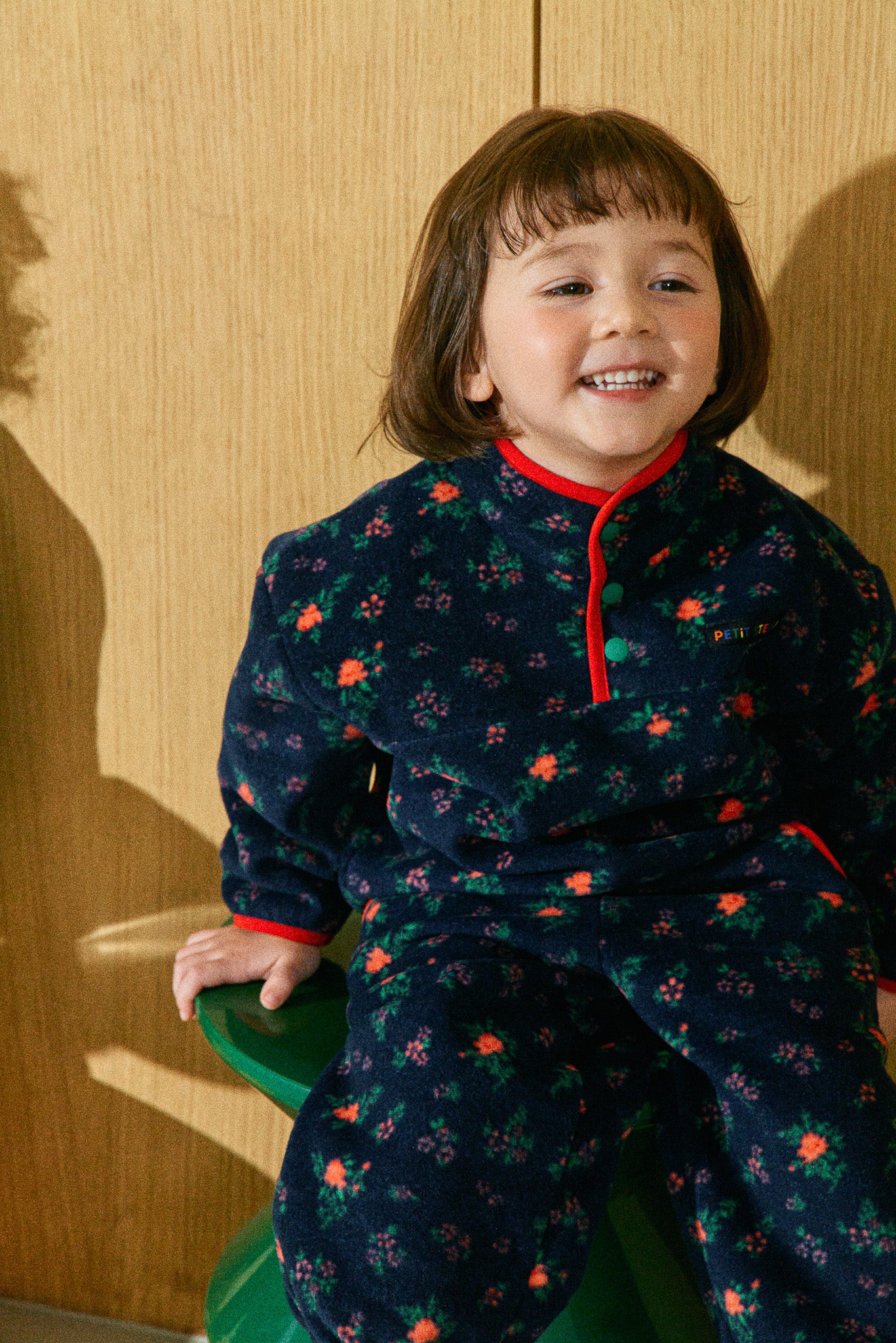 Garden Floral Fleece Set - Black Floral