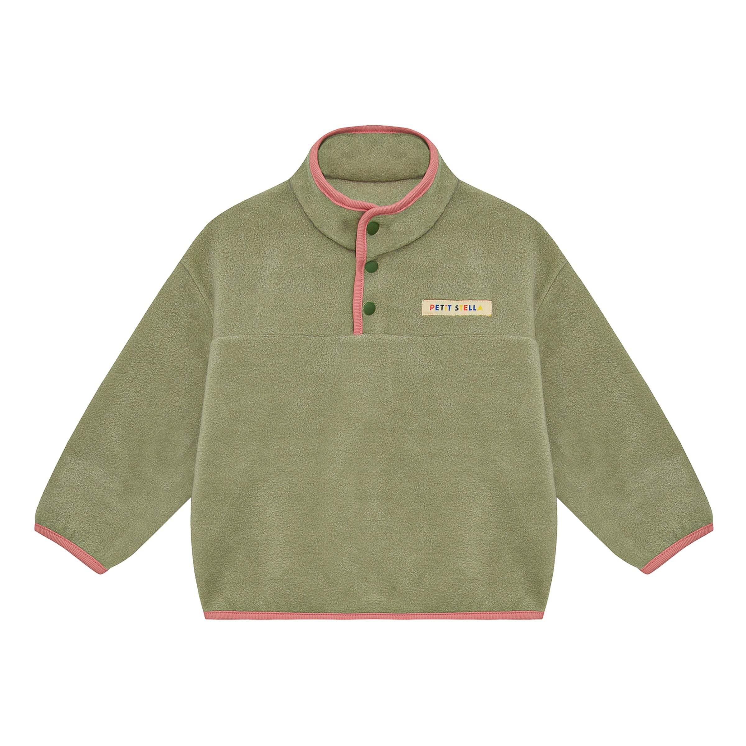 Olive Half-Snap Fleece Set