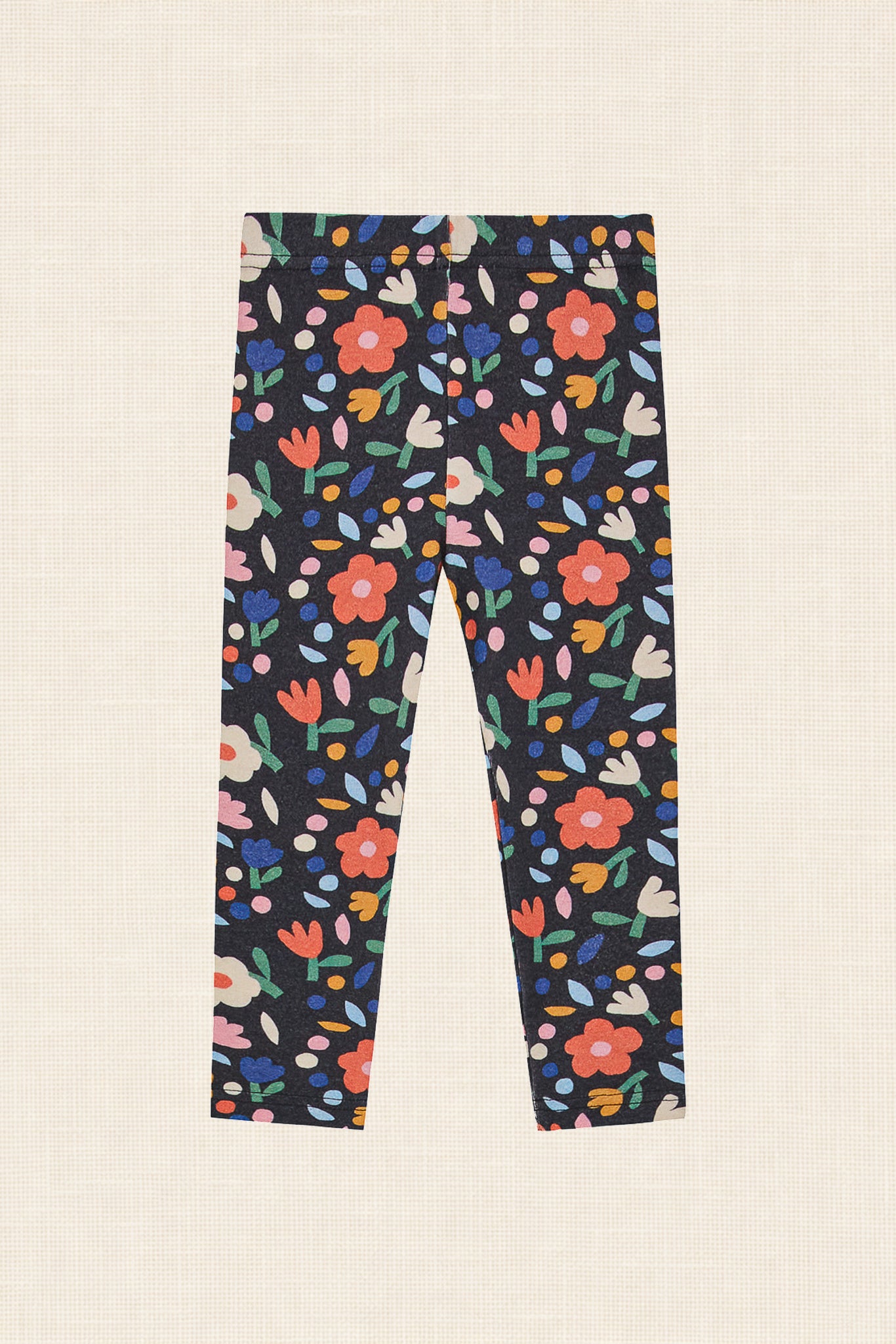 Black Flower Leggings