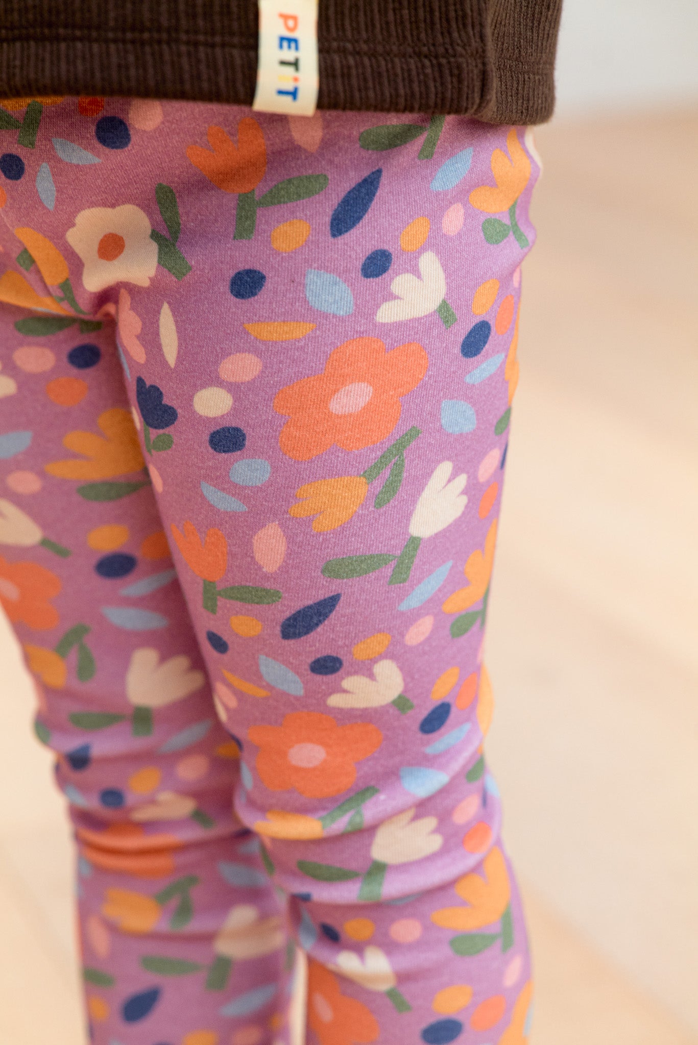 Purple Floral Leggings