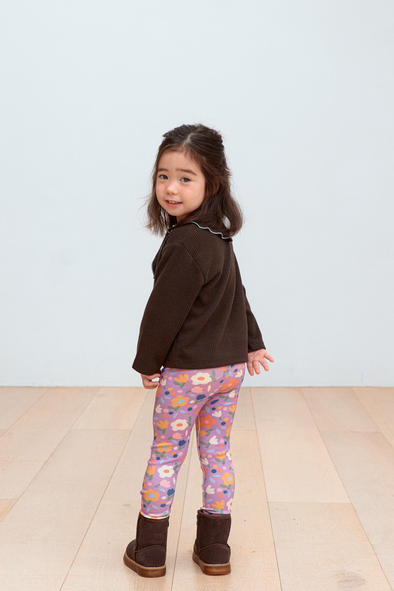 Purple Floral Leggings