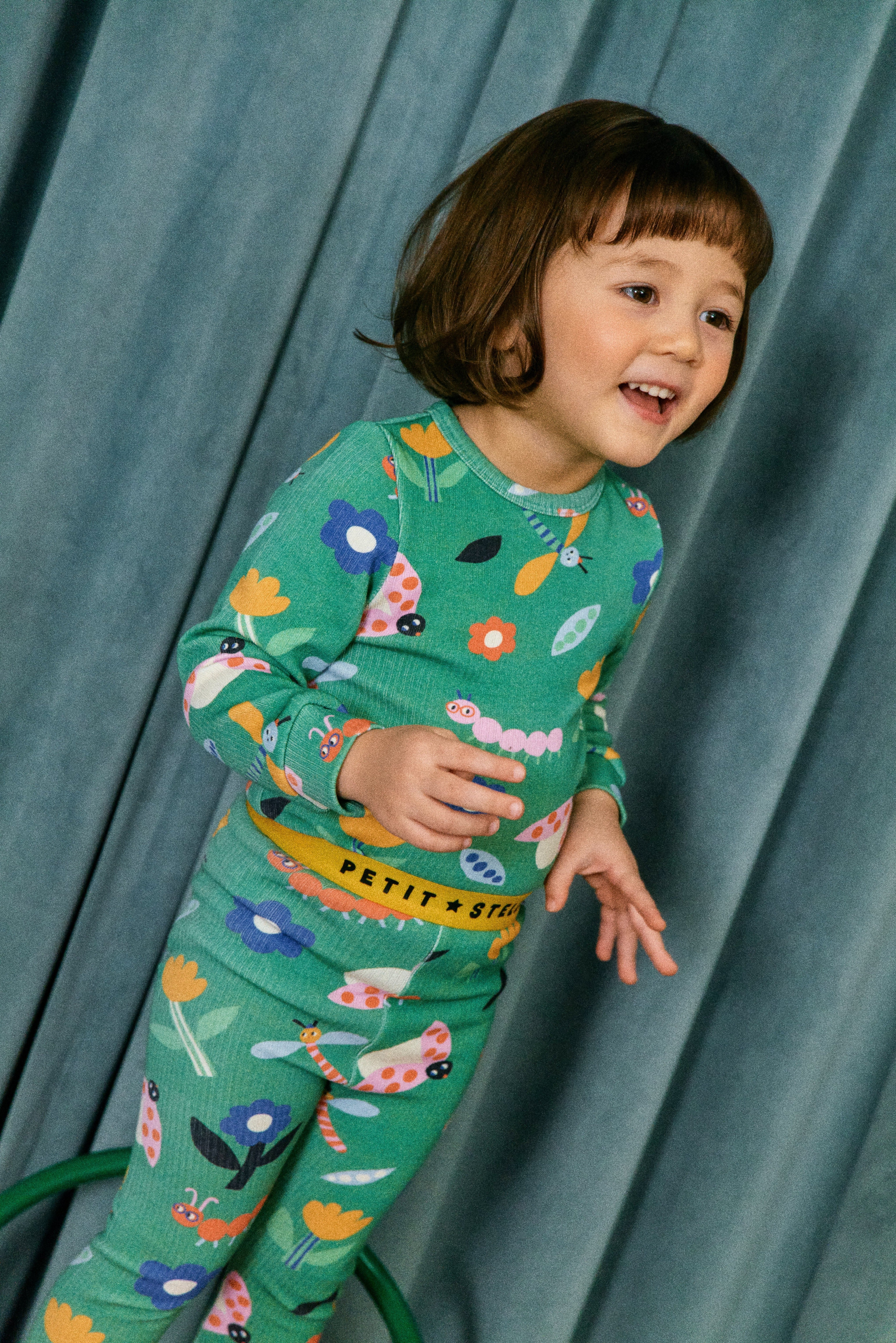 Bug Garden Pima Blend Pajama Set - Green