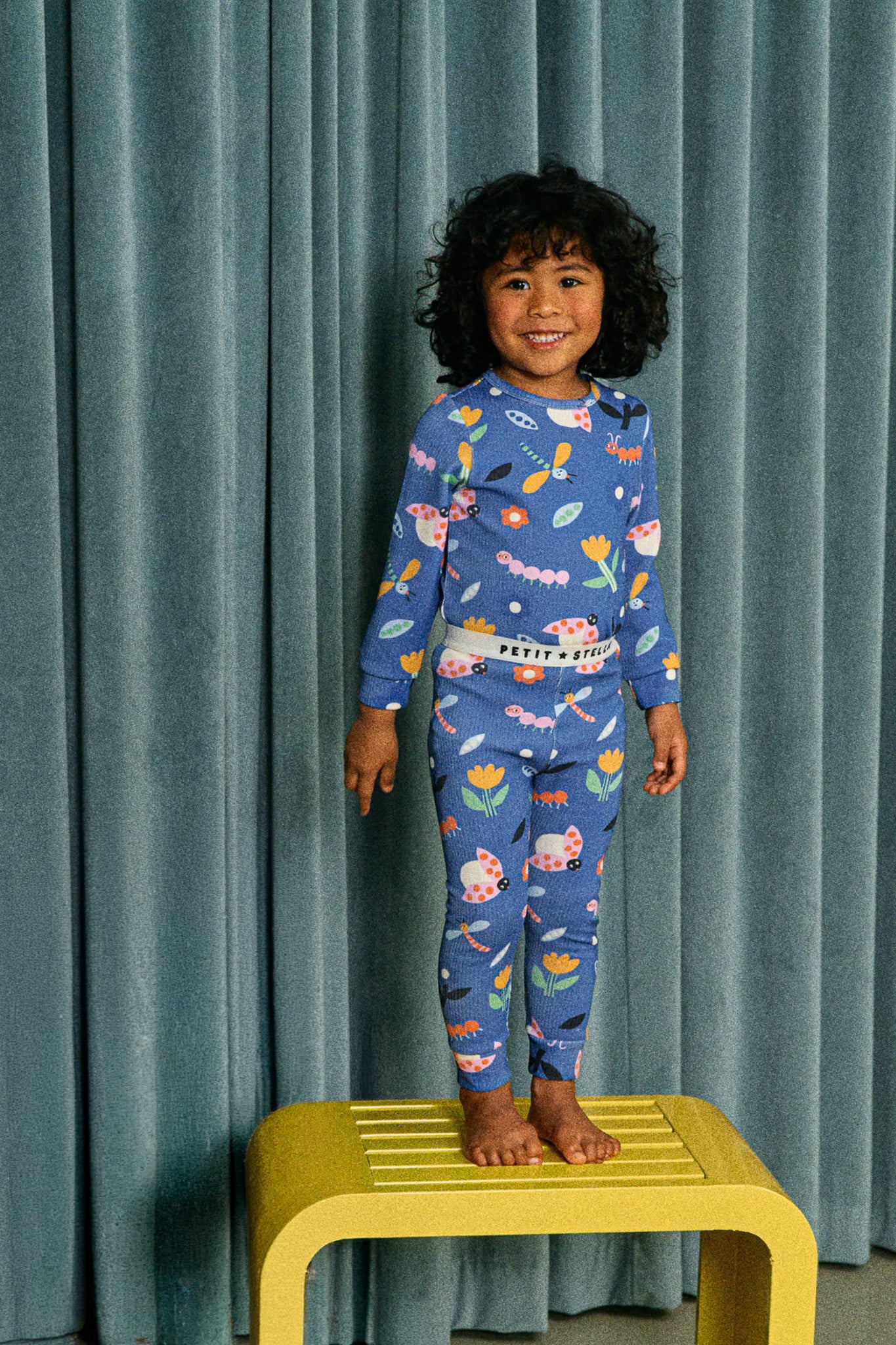 Bug Garden Pima Blend Pajama Set - Blue