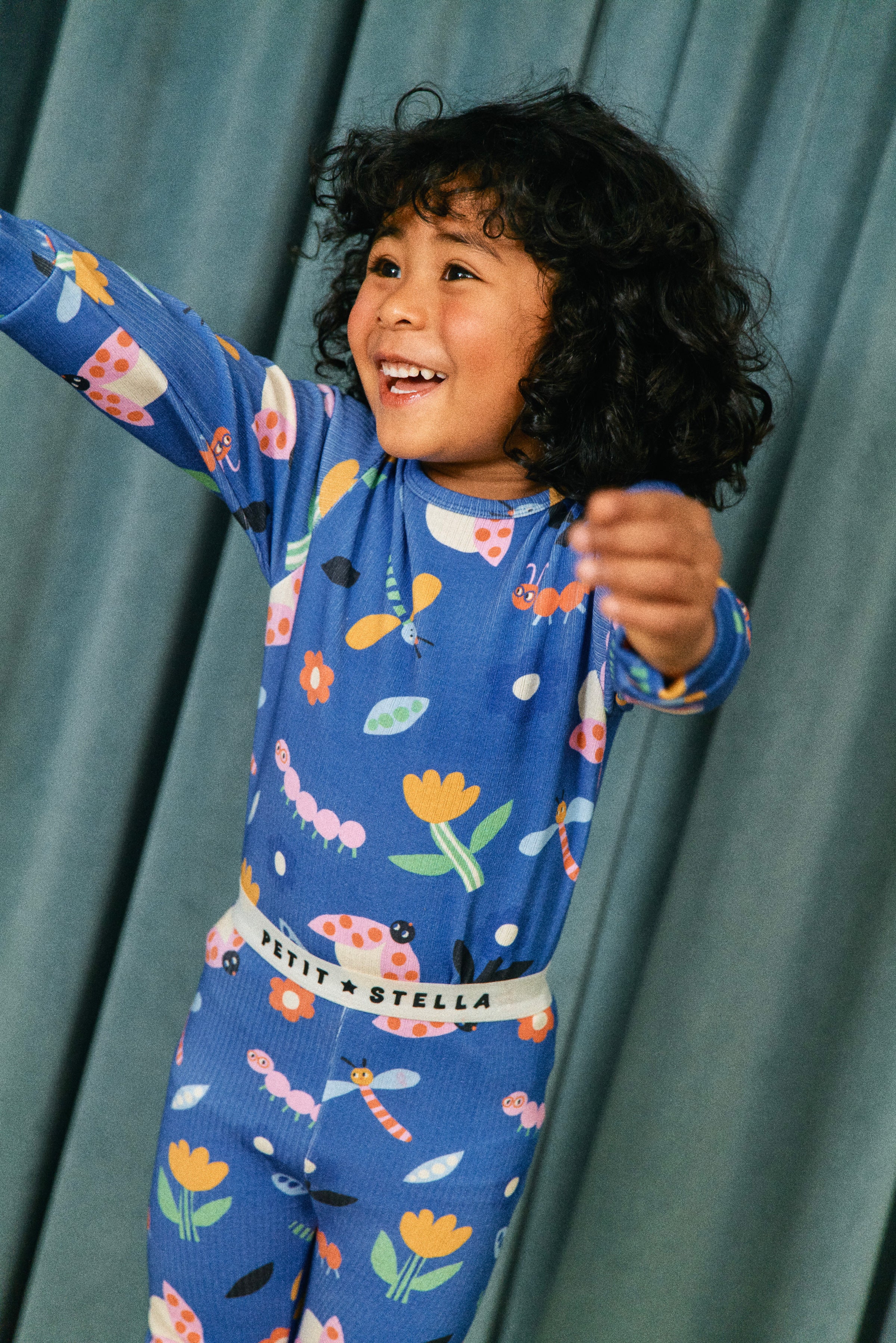 Bug Garden Pima Blend Pajama Set - Blue