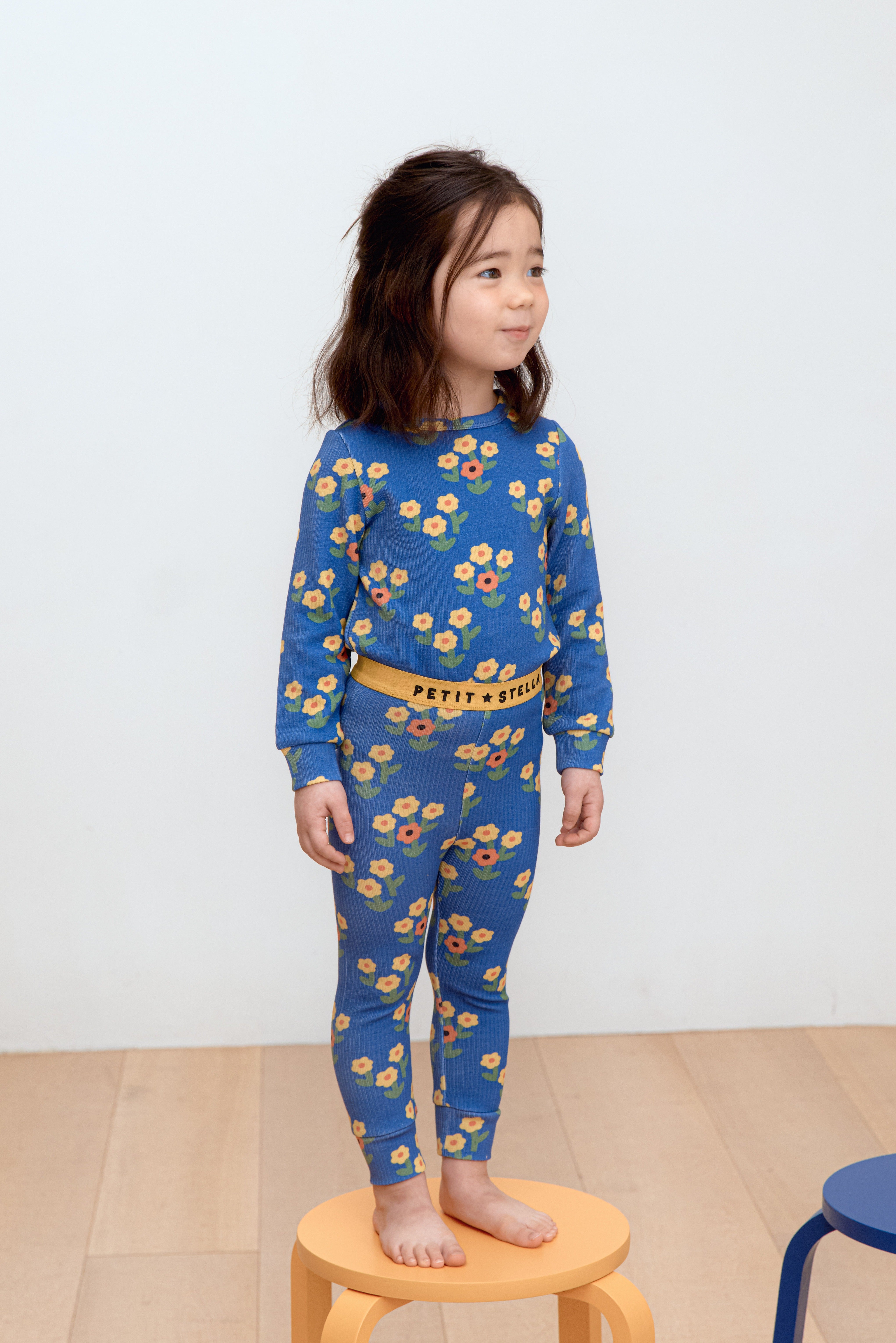 Blue Daisy Pima Blend Pajama Set