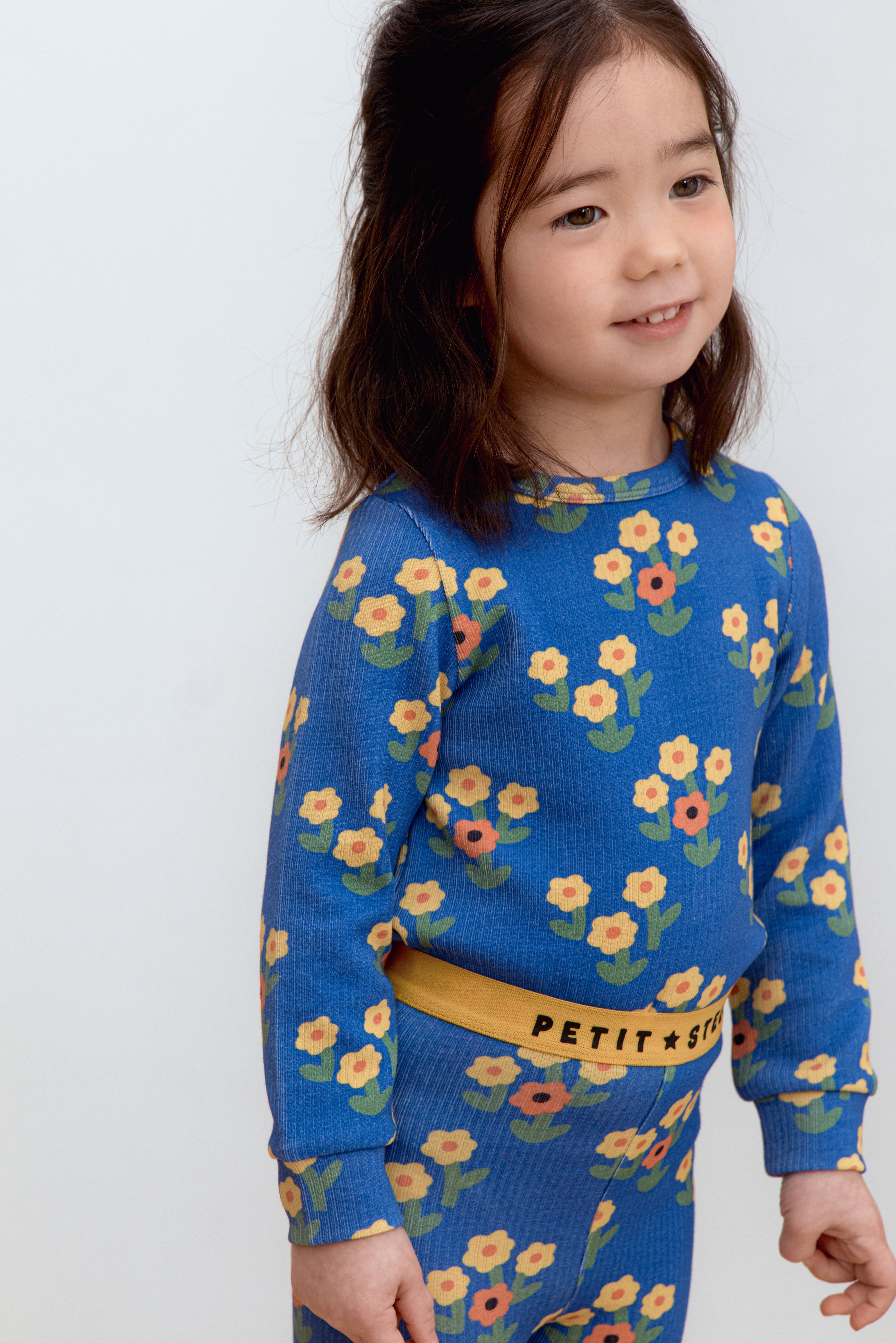 Blue Daisy Pima Blend Pajama Set